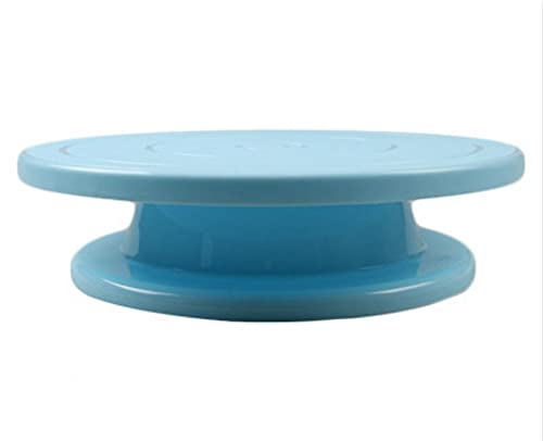 Rotating Cake Stand for Decorating - 10 Inch Plastic Cake Turntable with Scraper, DIY Baking Tool for Cake Decorating, Frosting & Display - Perfect for Home Bakers, Birthday Cakes & Kitchen Use (Color: Blue)