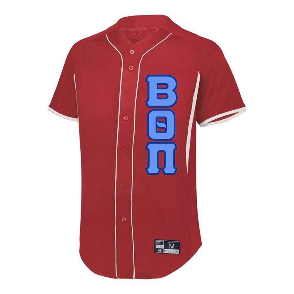 Greekgear Beta Theta Pi Lettered Baseball Jersey - Fraternity Custom Baseball Shirt for Men, College Greek Life Apparel, Comfortable & Stylish for Game Days, Tailgating & Campus Events