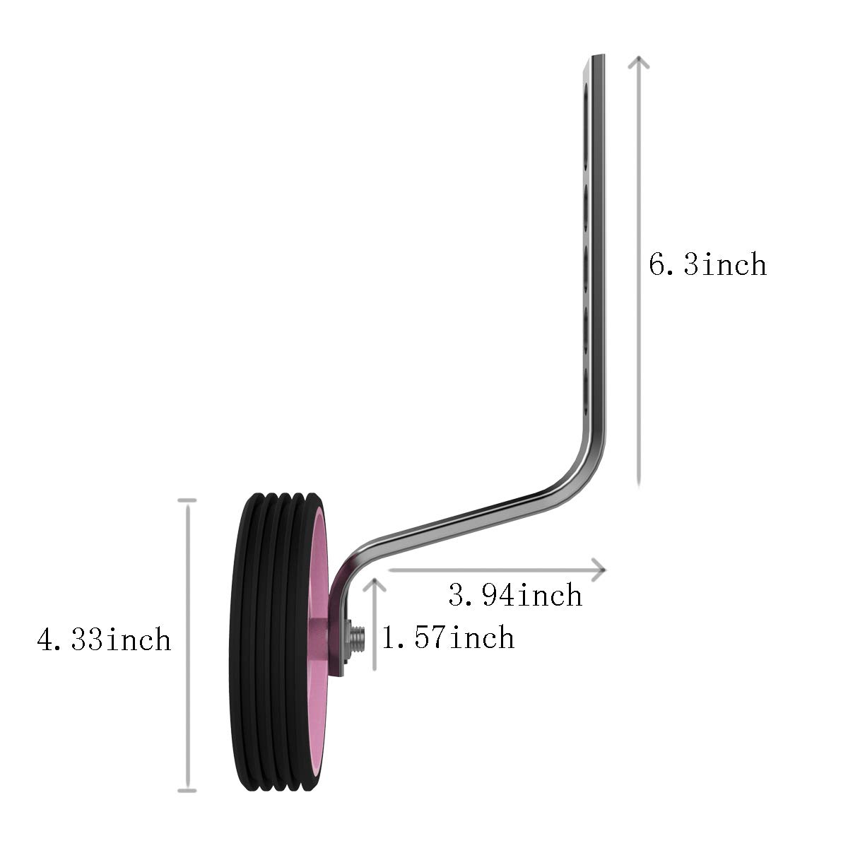 Kids Bike Training Wheels - 4.33 Inch Bicycle Stabilizers for 12-20 Inch Children's Bikes | Durable Replacement Stabiliser Wheels for Safe Cycling Practice | Perfect for Beginners Learning to Ride