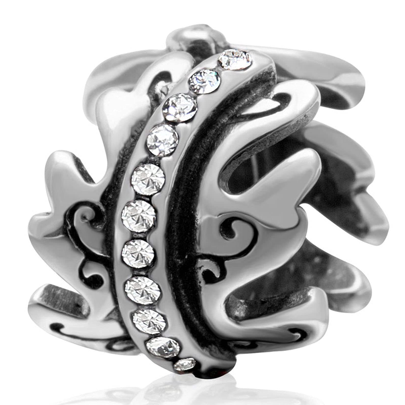 Ocean Charms Set for Pandora Moments Bracelet - 925 Sterling Silver Leaf Spacer & Mother/Child Dolphin Charms - Perfect Gift for Mother's Day, St. Patrick's Day & Spring - Ideal for Bracelet Stacking, Everyday Wear & Special Occasions