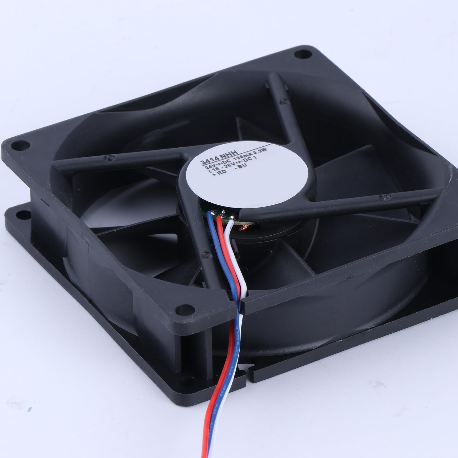 JONbinbkl 24V 3.2W 3-Pin 9cm Inverter Cooling Fan - High Performance 3414NHH Model (9x9x2.5cm, 135mA) for Power Inverters - Perfect for Home, RV, and Solar Power Systems Cooling