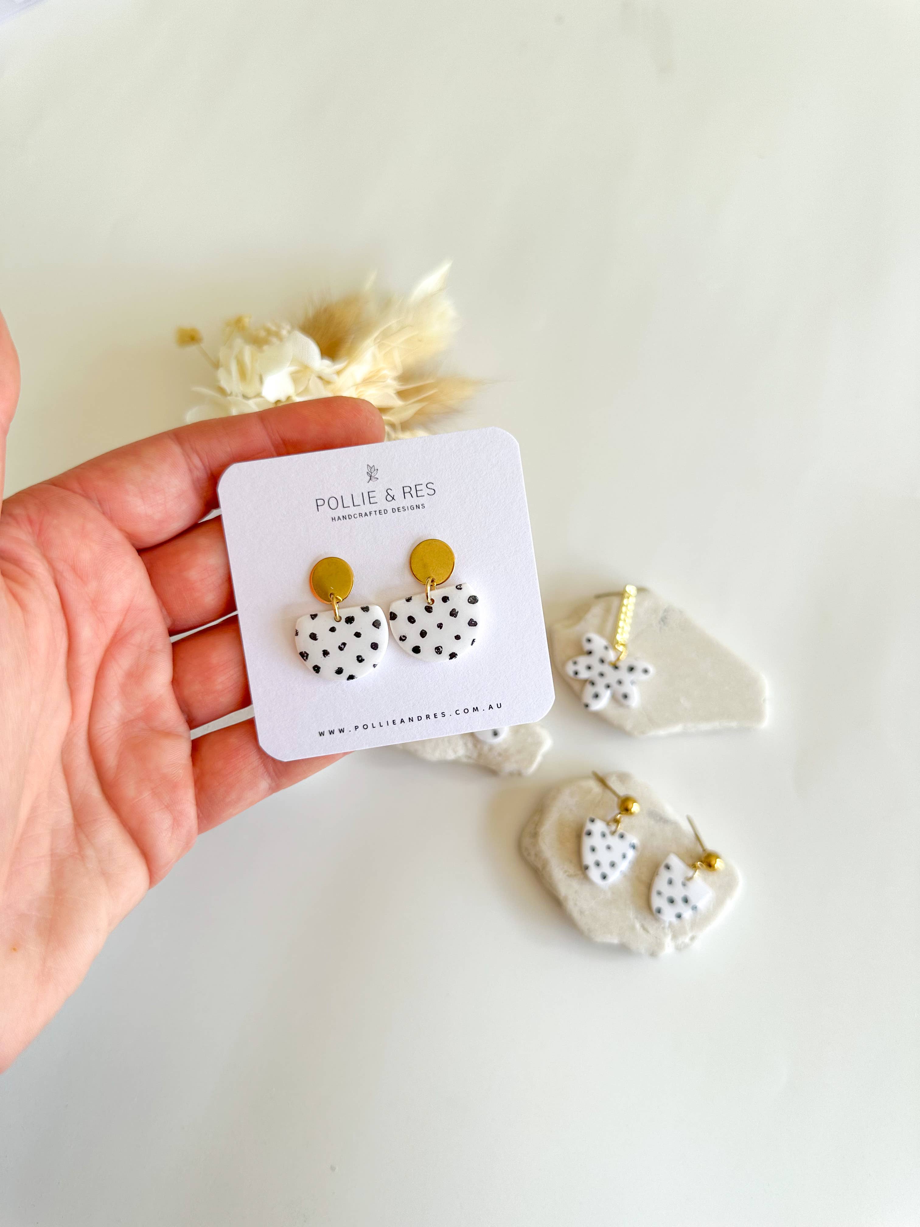 Black & White Spot Collection: Stylish Stud Earrings for Women - Perfect for Parties, Work & Everyday Wear
