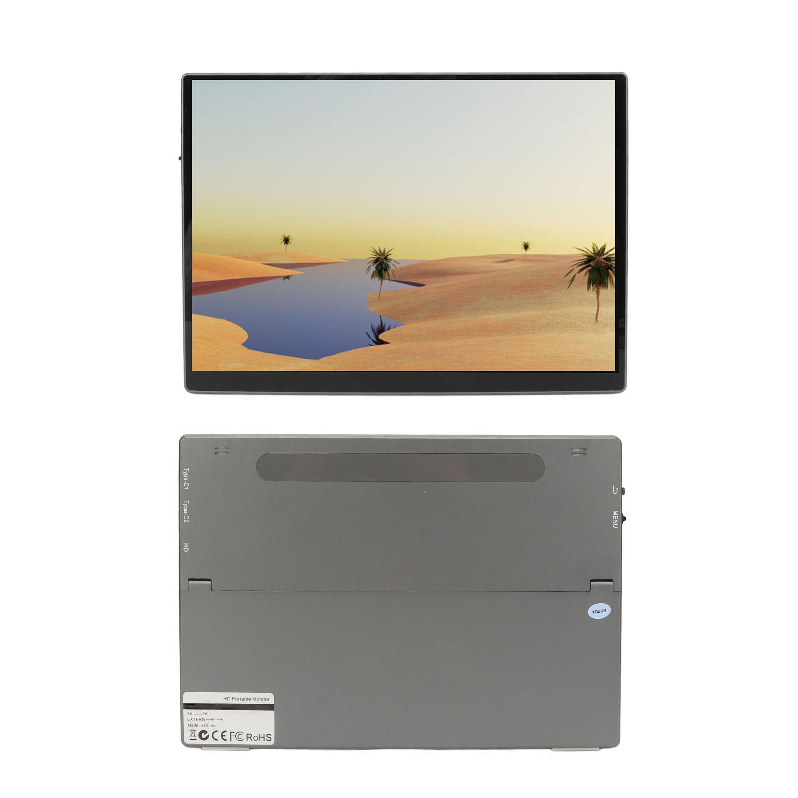DPOFIRS 10.5 Inch Portable Touchscreen Monitor - 1920x1280 IPS Display, 100% sRGB, Dual Stereo Speakers - External Second Screen for Laptop, PC, Phone - Perfect for Work, Gaming & Travel