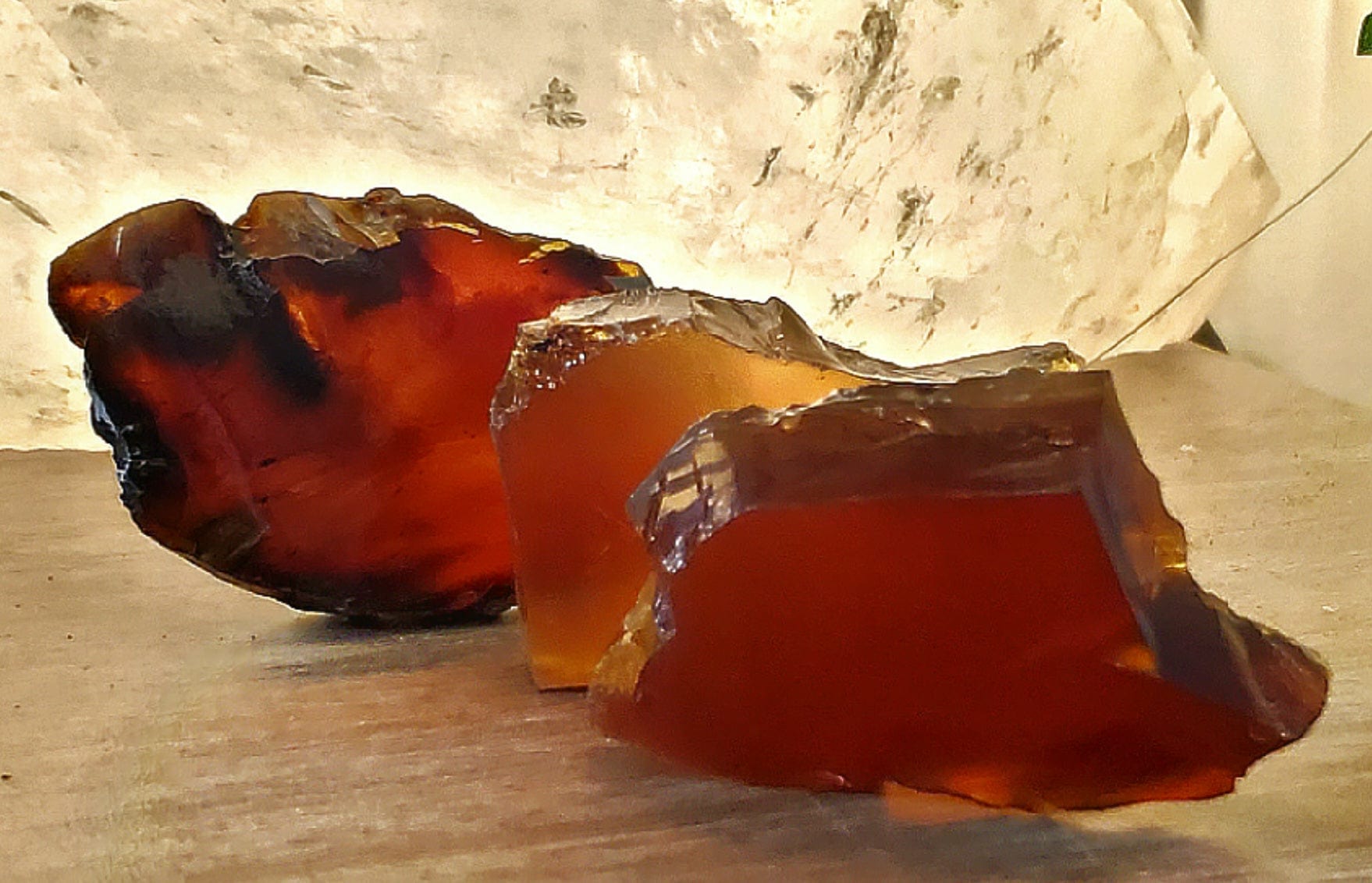 Natural Baltic Amber Slab - Raw Unpolished Amber Stone for Jewelry Making, Healing Crystals & Home Decor - Perfect for DIY Crafts, Meditation & Gifts