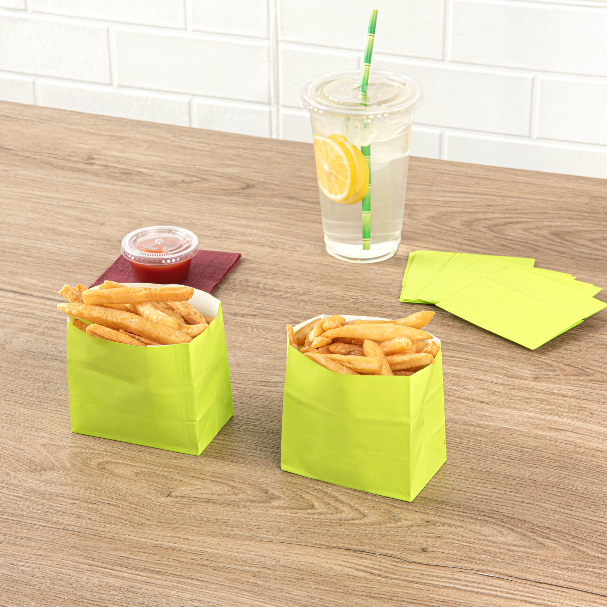 Eco-Friendly Small Snack Bags - 100 Count Biodegradable Paper Bags 3.75