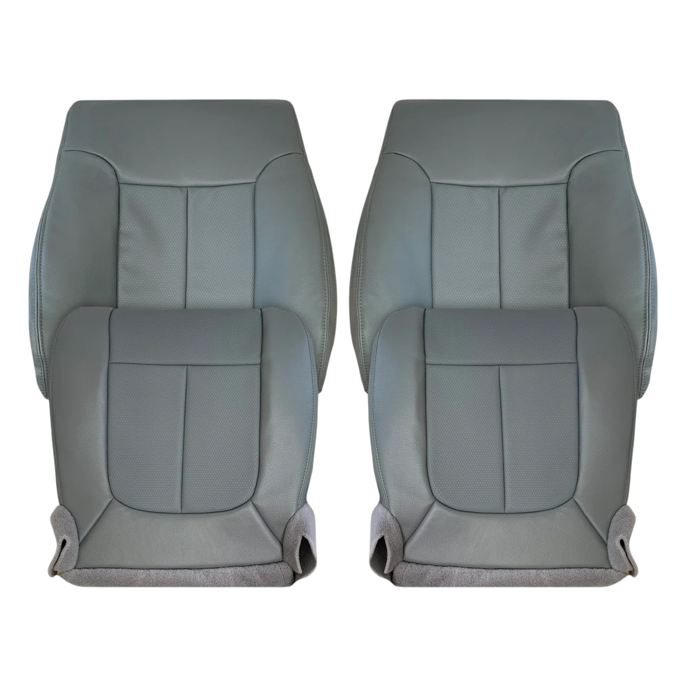 2009-2014 Ford F-150 XL Work Truck Seat Covers - Heavy Duty Steel Gray Synthetic Leather - Custom Fit for Pickup Trucks - Perfect for Construction, Farming & Off-Road Use