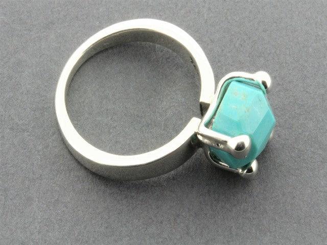 Turquoise Princess Ring - Sterling Silver Elegant Jewelry for Women | Perfect for Weddings, Parties & Special Occasions