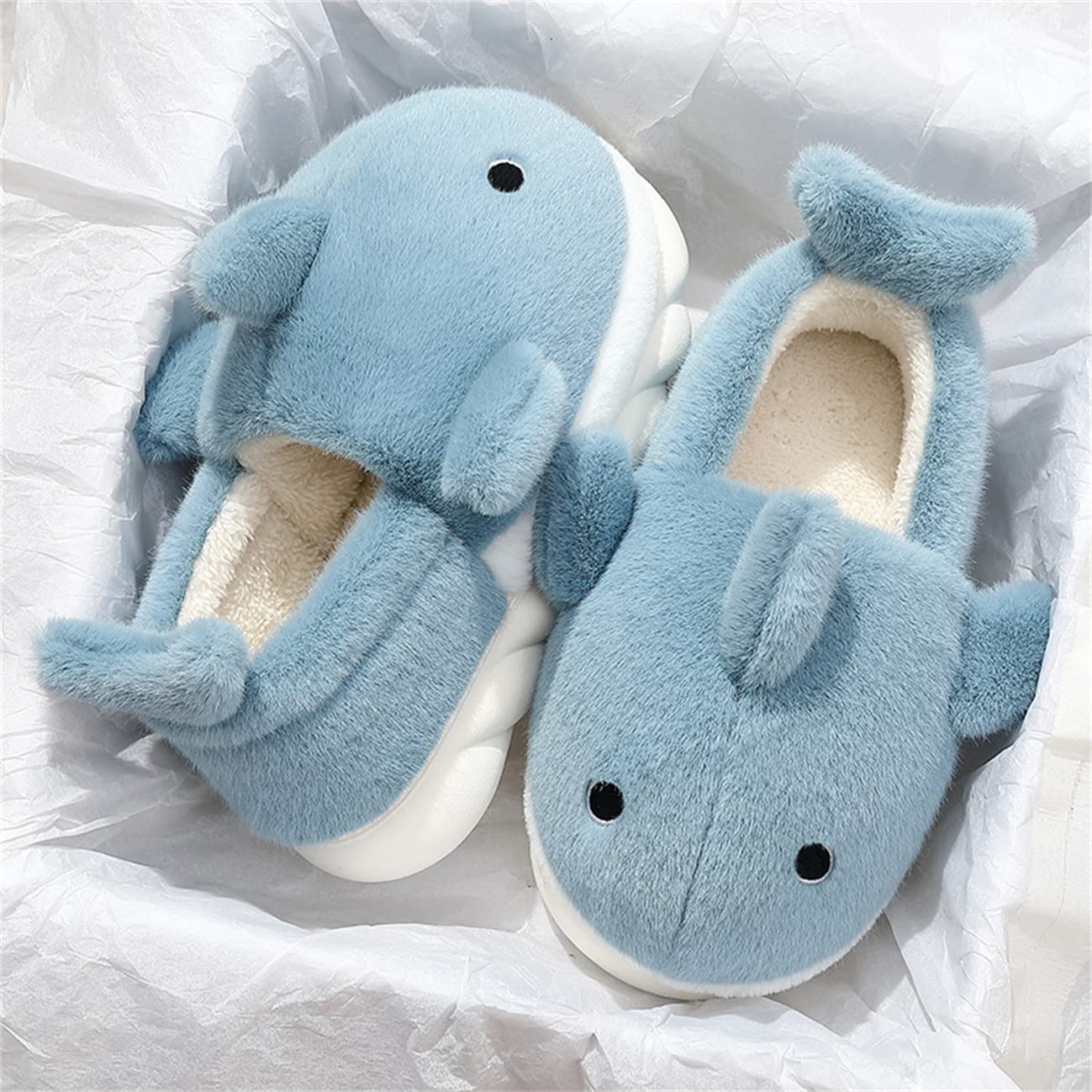 STAR FIRE Women's Shark Slippers - Cozy Plush Animal House Shoes for Adults - Perfect for Winter Warmth & Indoor Comfort at Home
