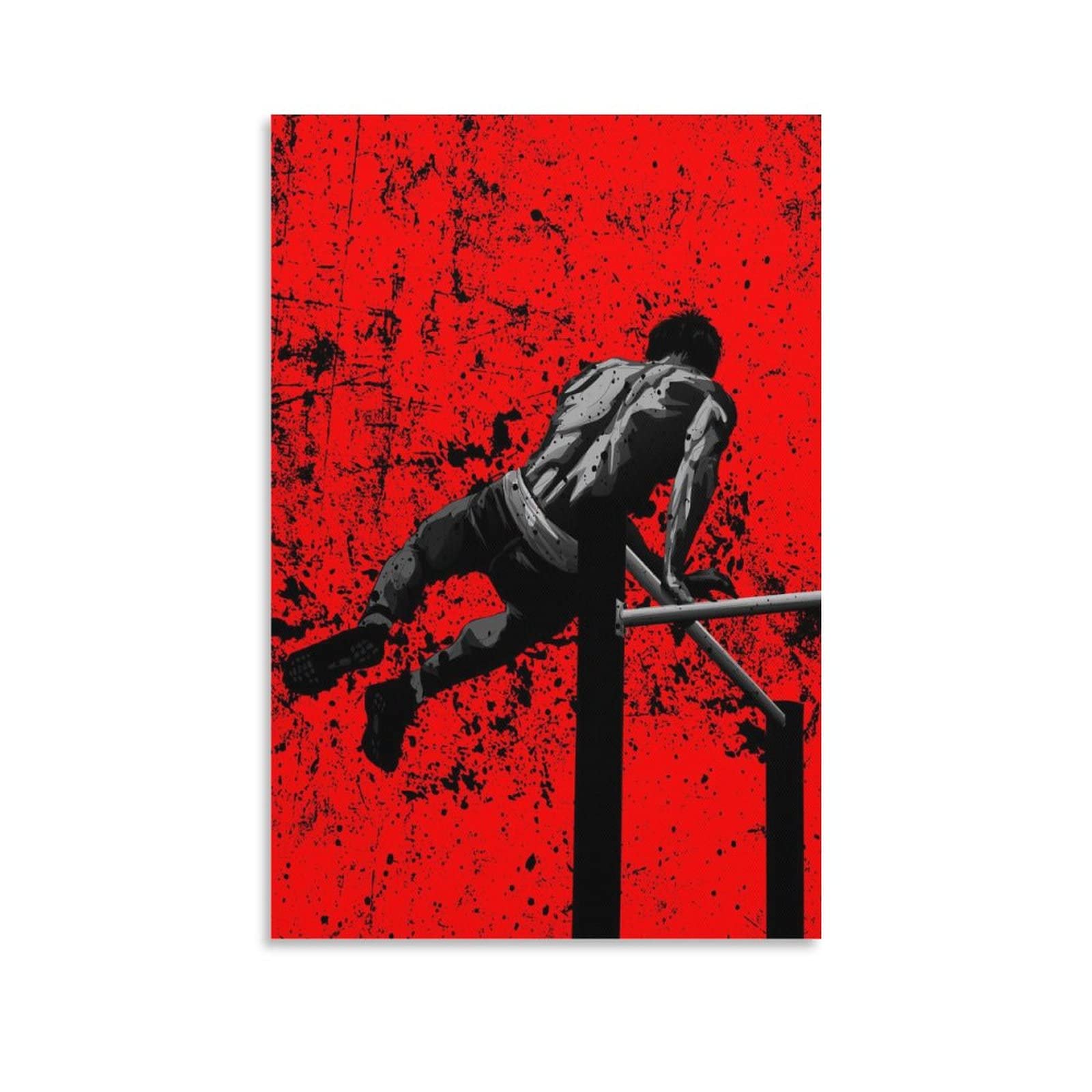 Motivational Gym Poster for Home & Workout Room - 16x24 Inch (40x60cm) Canvas Wall Art - Perfect for Home Gym, Living Room & Bedroom Decor - Inspire Your Fitness Journey