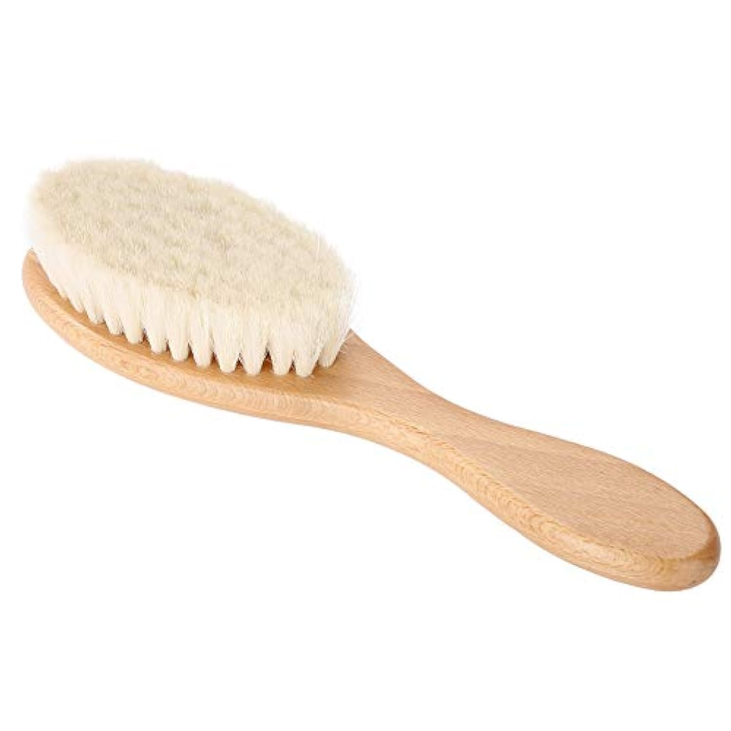 Wooden Hair Cleaning Brush with Soft Goat Hair Bristles - Natural Oil Head Massage Brush for Men & Women | Perfect for Scalp Care, Styling and Relaxation at Home or Salon