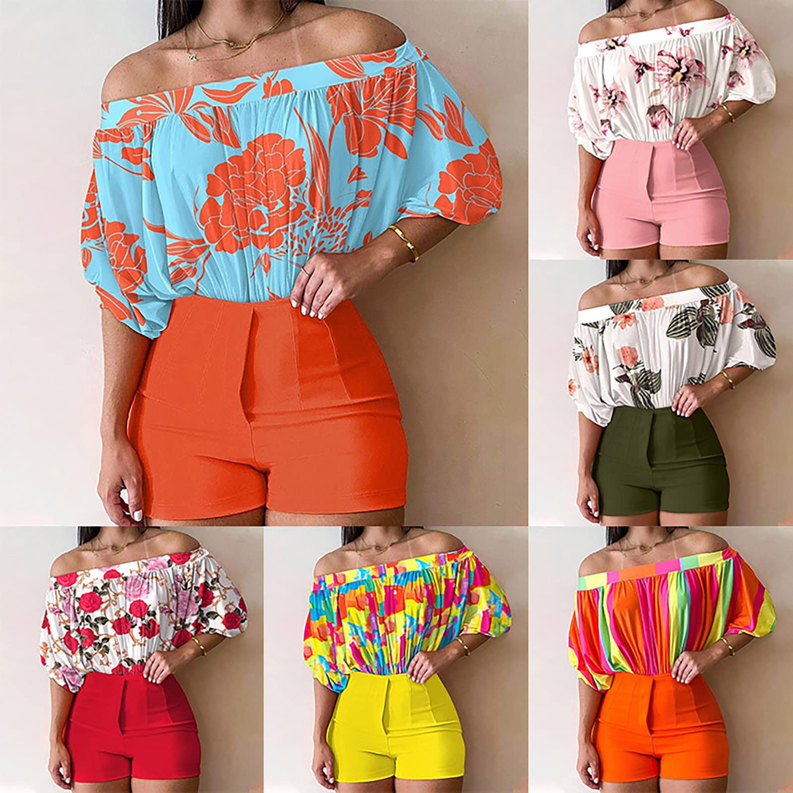 Trendy Women's 2 Piece Outfit Sets 2023 - Sleeveless Shirt & Shorts Pants Summer Fashion for Women | Casual Wear, Beach Vacation, Street Style, Party Outfits