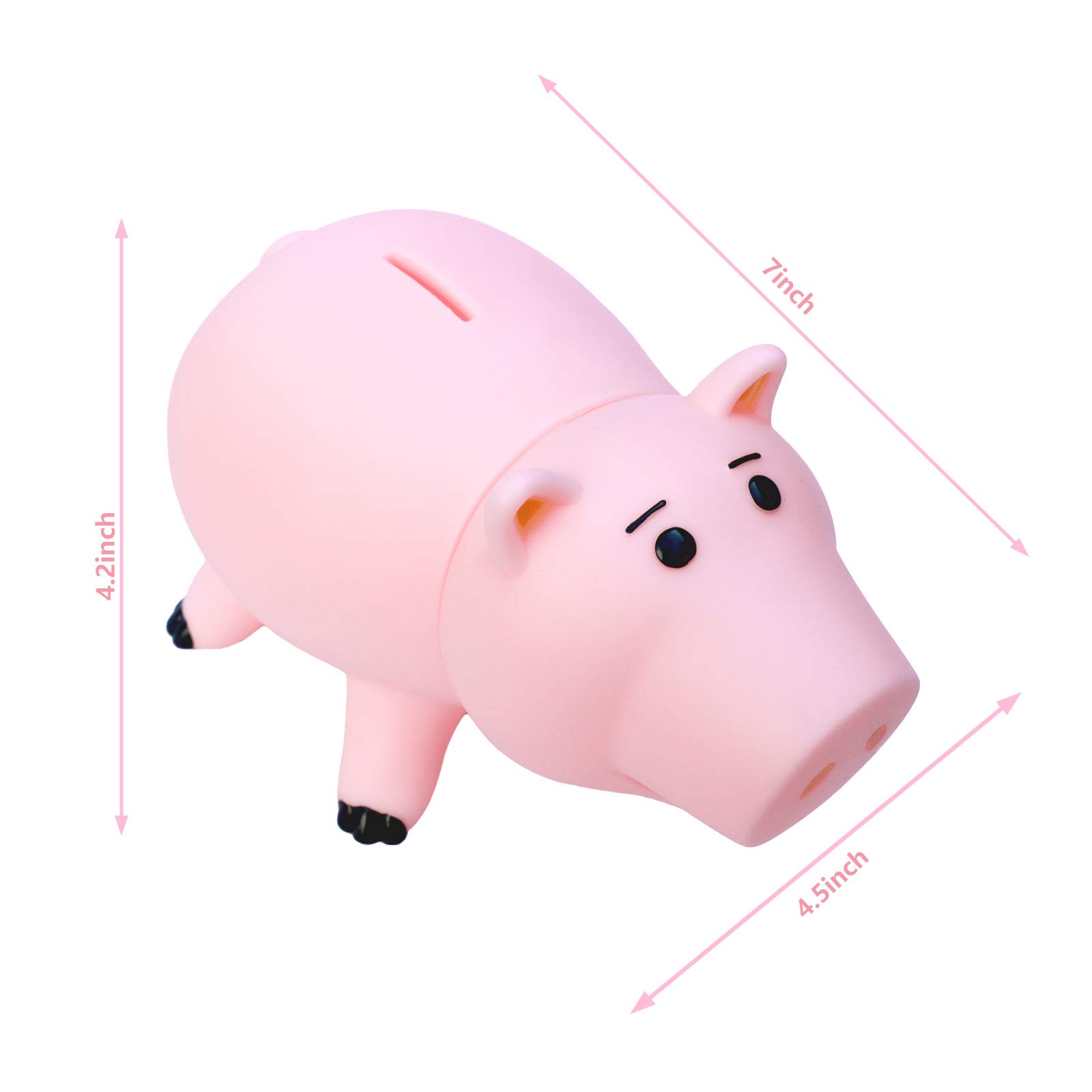 Adorable Pink Pig Money Box - Plastic Piggy Bank for Kids, Perfect Birthday Gift for Boys & Girls - Fun Savings for Allowance, Coins, and Piggy Bank Collectors