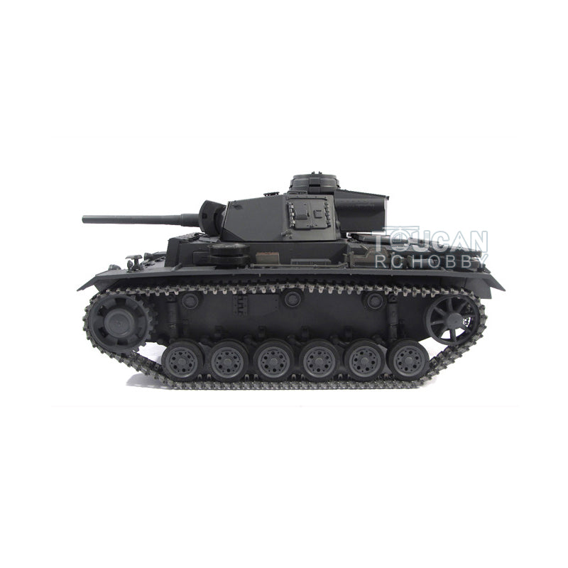 1/16 Mato 100% Metal German Panzer III BB Shooting RC Tank Kit with Idlers, Sprockets, Shooting Unit, Barrel & Tracks - Realistic WWII Battle Reenactment & Hobby Collectible