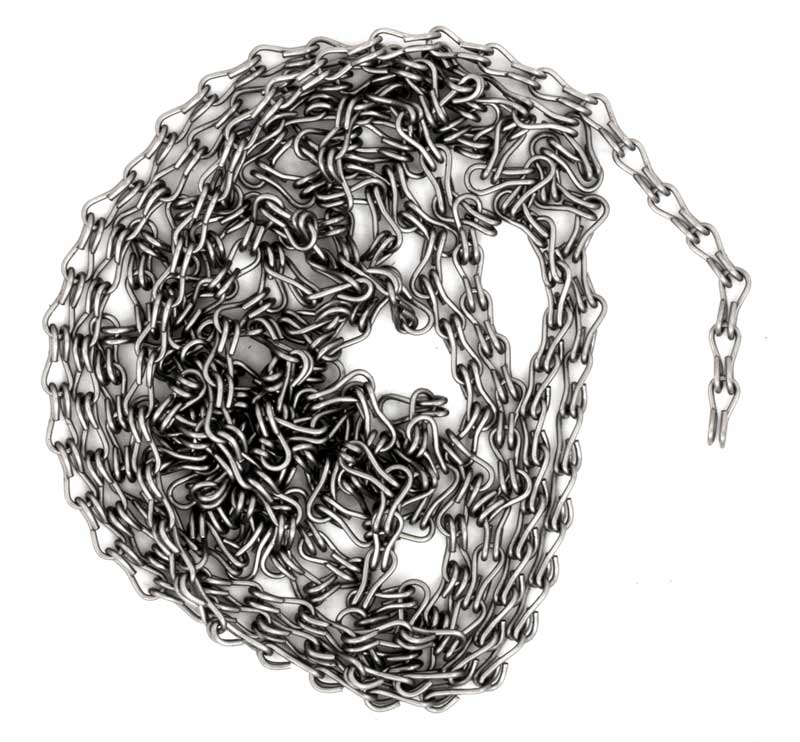 Nickel Fireplace Chain with Damper - 2m Length for Wood Stove & Fireplace Safety - Perfect for Home Heating & Cozy Winter Nights