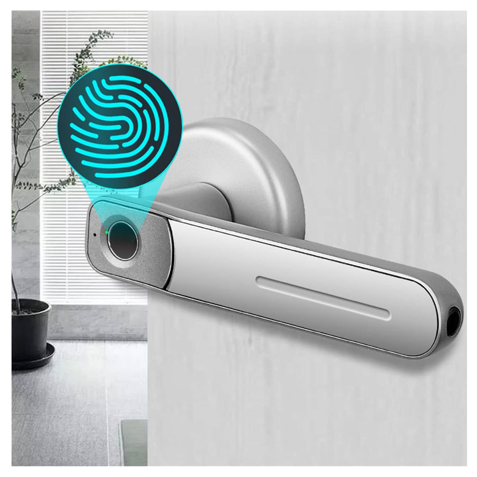 TOPUUTP Smart Door Lock - Keypad & Fingerprint Entry, Easy Installation, Keyless Front Door Security - 30 Fingerprint Capacity - Ideal for Homes, Apartments, Hotels & Offices - Perfect for Smart Home Security & Hands-Free Access