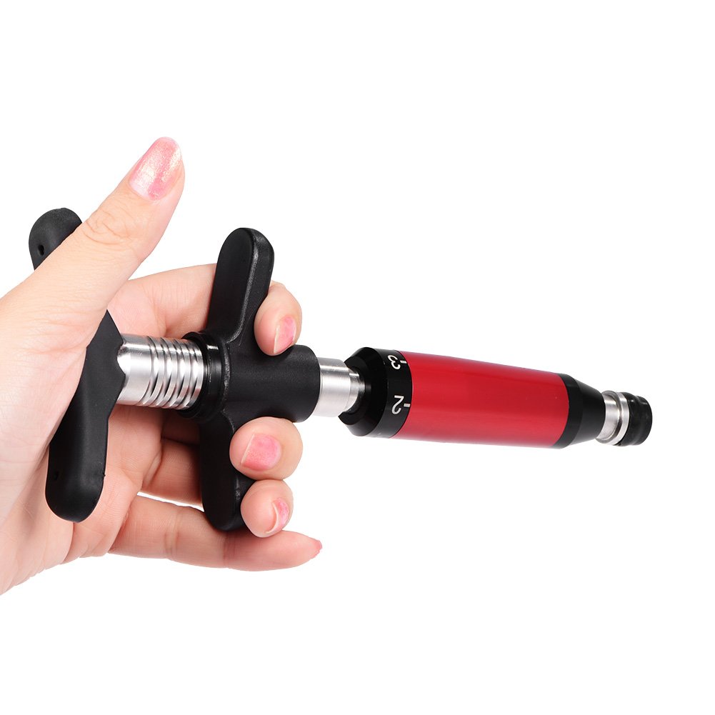 AMONIDA Chiropractic Adjusting Tool - Handheld Back Massager with 4 Heads for Muscle Relaxation, Deep Tissue Therapy & Spinal Alignment - Perfect for Home Use, Office Relaxation & Post-Workout Recovery