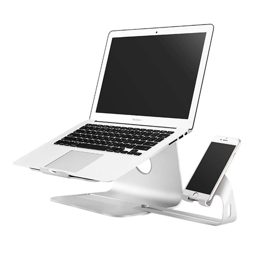 Adjustable Vertical Laptop Stand with Phone Holder - Foldable Desktop Cooling Rack for Enhanced Airflow & Space Saving - Perfect for Home Office, Gaming & Workspace Organization