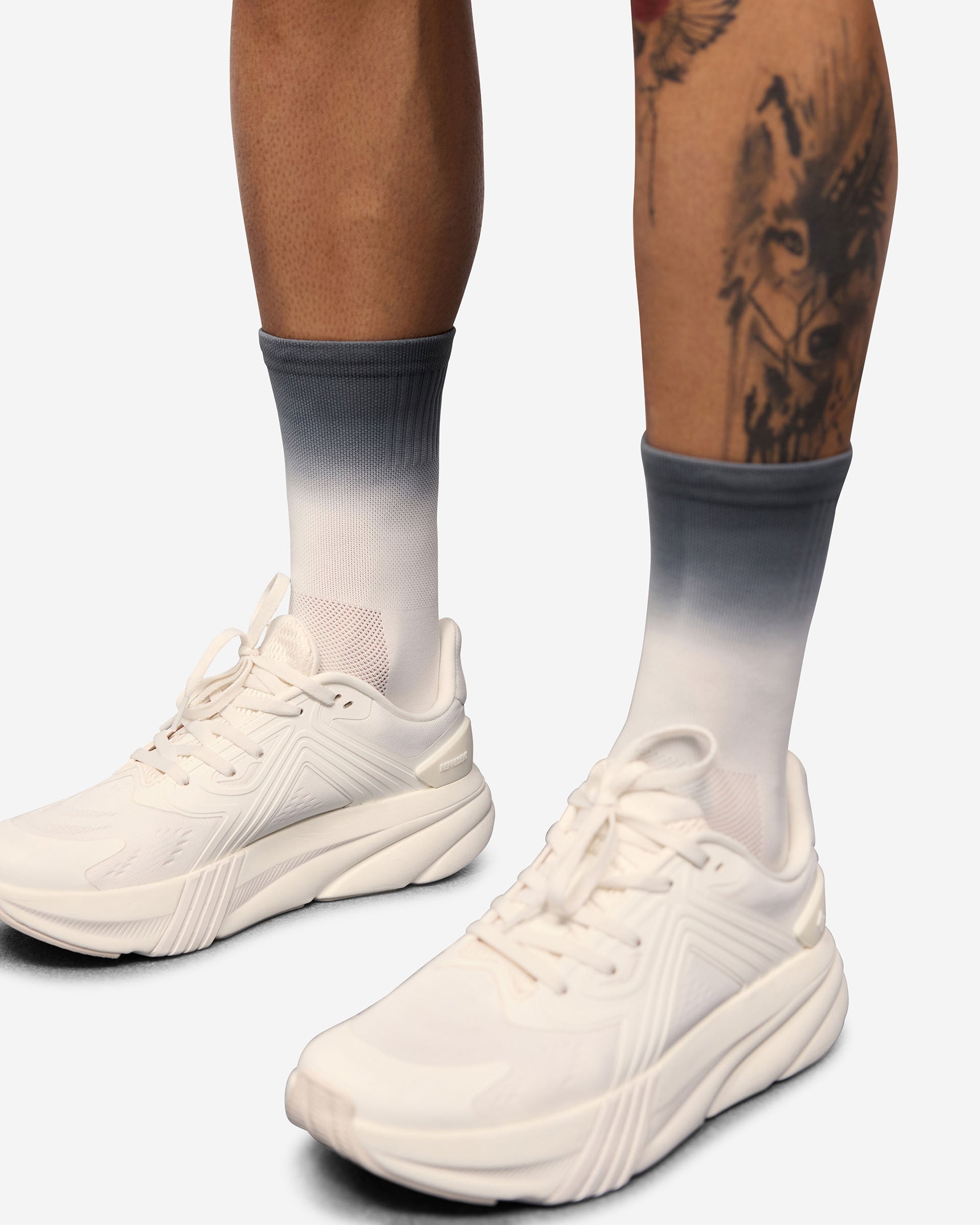 247 Ombre Race Socks - Titanium Color Performance Running Socks for Men & Women - Perfect for Marathon, Gym Workouts and Athletic Training