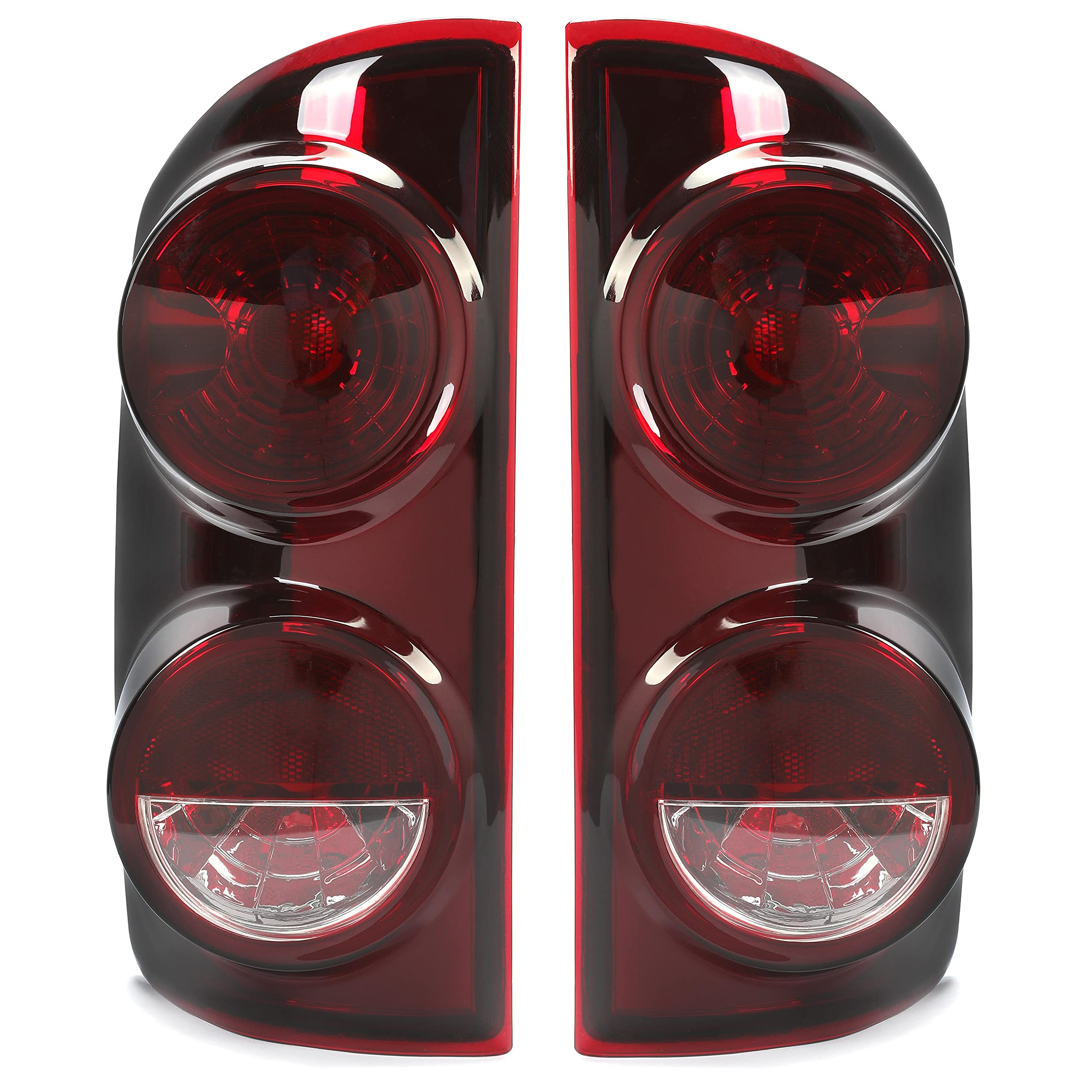 HECASA Pair of LED Tail Lights Compatible with 2007-2009 Dodge Ram 1500/2500/3500 Pickup Truck - Replacement for 55277303AB, CH2800165, 55277302AB, CH2801165 - Durable & Weatherproof Taillight Assembly for Enhanced Nighttime Safety & Style