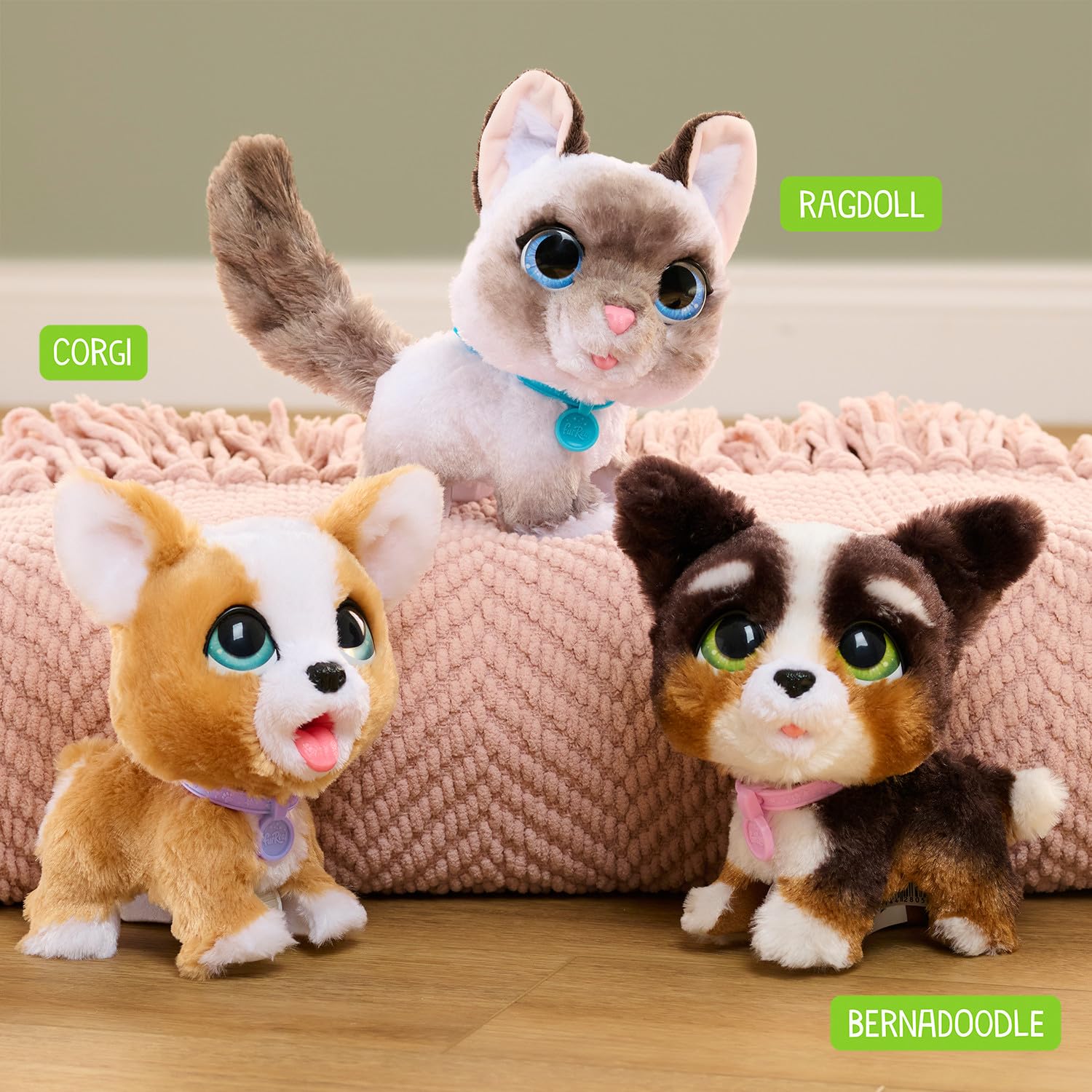 FurReal Wagalots Kitty - Interactive Plush Toy for Kids Ages 4+ | Soft Faux Fur Stuffed Animal | Perfect Gift for Birthday & Christmas | Fun Pretend Play Companion