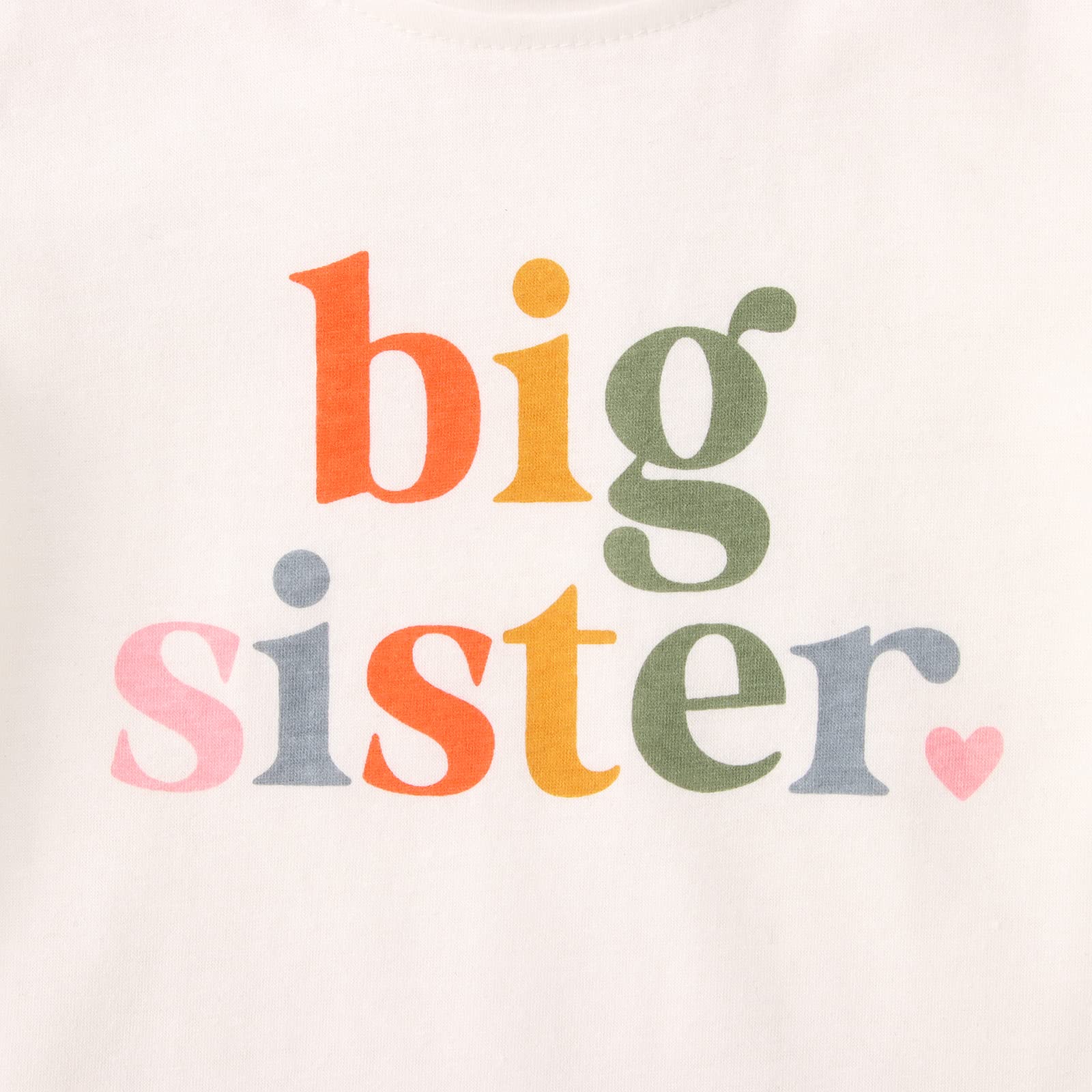 CM C&M WODRO Big Sister Toddler T-Shirt - Cute Sibling Announcement Gift for Little Girls, Matching Outfits for Sisters - Perfect for Gender Reveals, New Baby Announcements & Family Photos