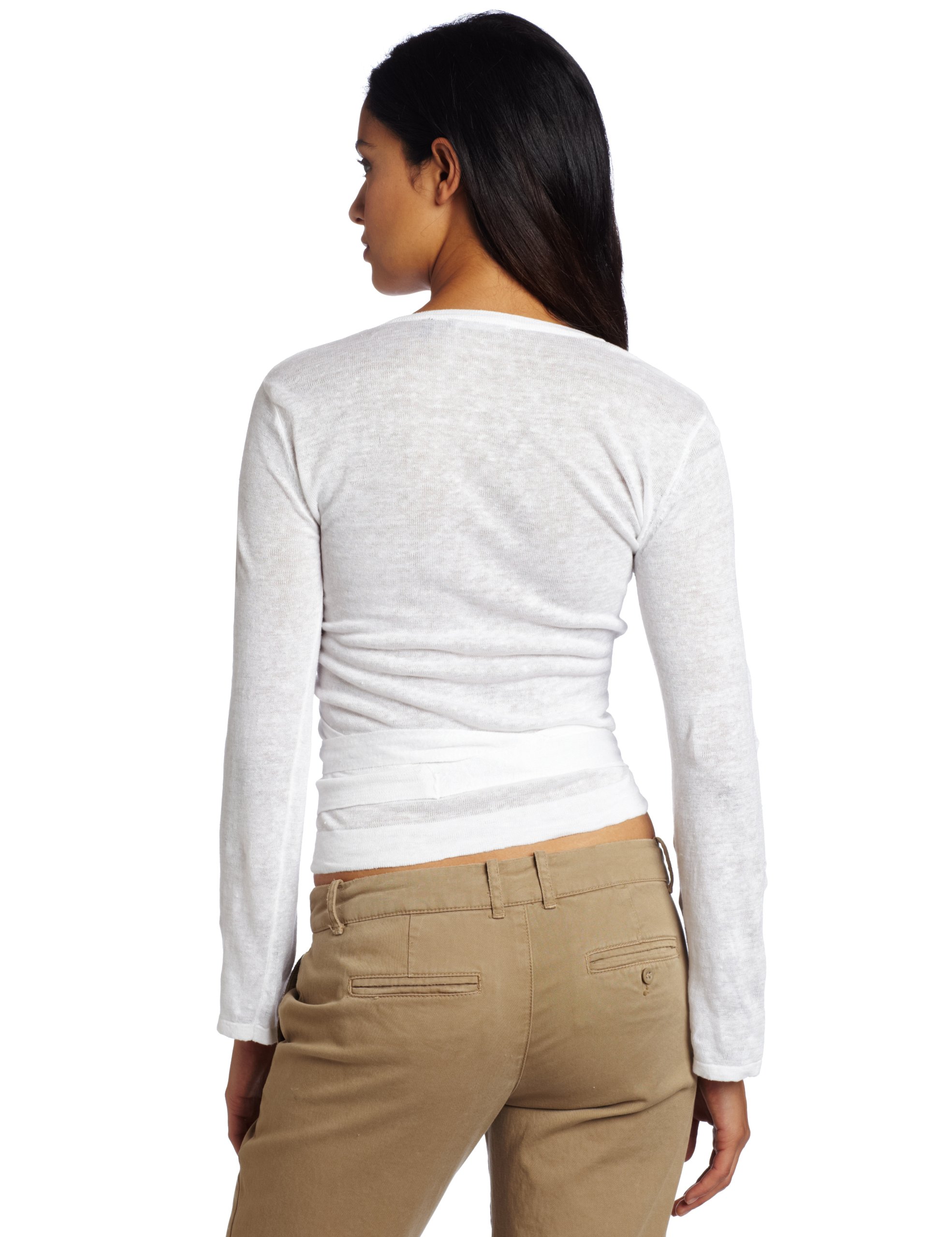 525 America Women's Cozy Ballet Wrap Top Sweater - Soft Knit Cardigan for Casual Wear, Office & Date Nights