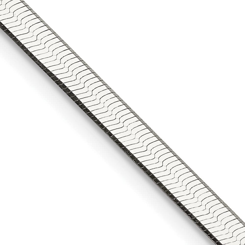 Diamond2Deal 925 Sterling Silver 3.25mm Magic Herringbone Chain Necklace for Men & Women - Perfect Gift for Anniversary, Valentine's Day & Everyday Wear