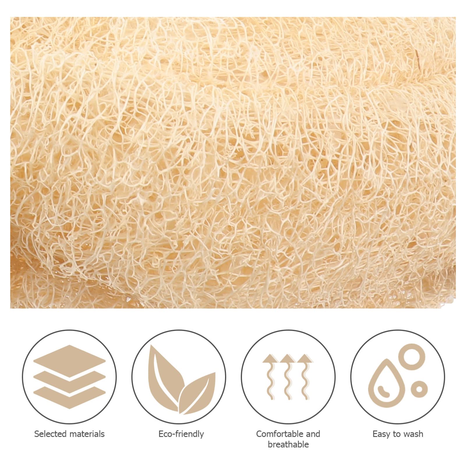 Beavorty Natural Loofah Sponge - Exfoliating Bath Scrubber for Women & Men | Washable & Reusable Body Scrub Towel | Perfect for Shower, Spa & Gentle Skin Exfoliation (1-Pack)