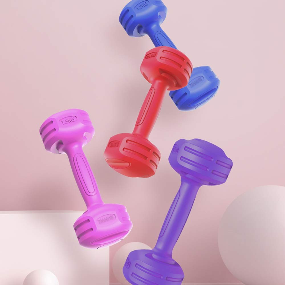 Rubber Coated Mini Dumbbells Set (1kg/1.5kg/2kg/3kg) - Compact Home Gym Equipment for Travel, Office & Family Fitness Training - Perfect for Strength Training, Yoga & Light Weight Lifting Exercises