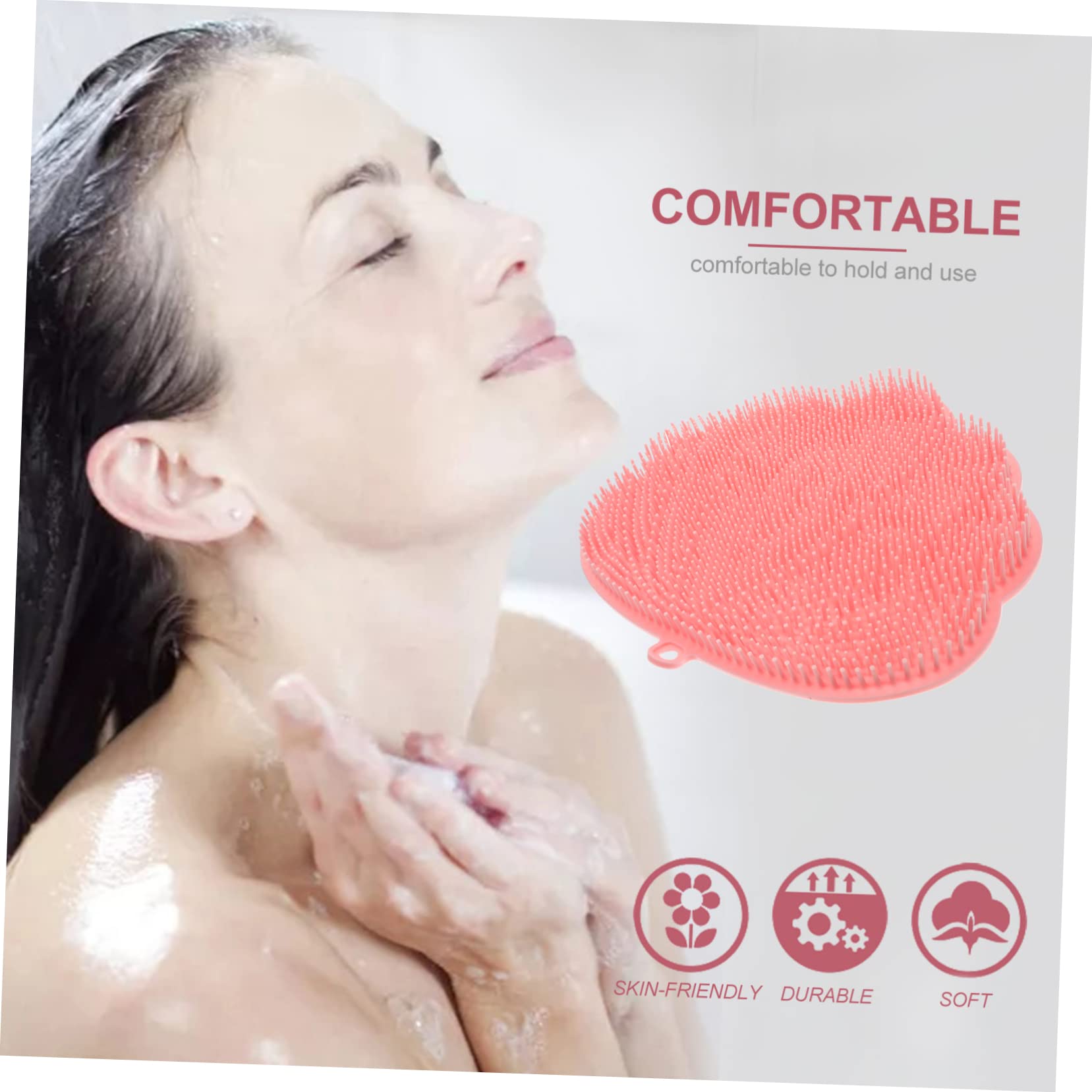 Premium Silicone Bath Scrubber Mat - Exfoliating Foot & Back Scrubber for Shower, Wall Mounted Body Scrubber with Non-Slip Design - Perfect for Exfoliating Dead Skin, Relaxing Bath Time & Spa-Like Experience at Home