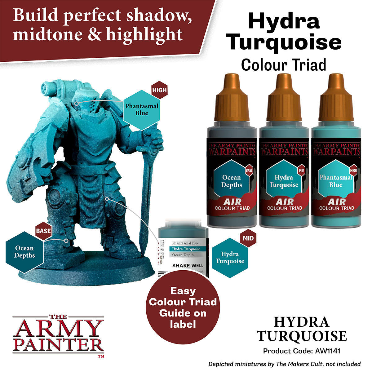 Warpaints Air: Hydra Turquoise - Professional Watercolor Paint Set for Artists & Hobbyists - Perfect for Canvas Painting, Illustration & DIY Crafts