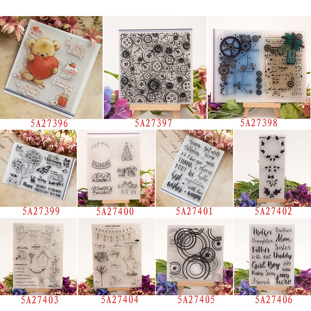 Best Wishes Clear Silicone Stamps for Scrapbooking, Card Making, DIY Projects - Perfect for Scrapbook Decor, Embossing, and Album Embellishments