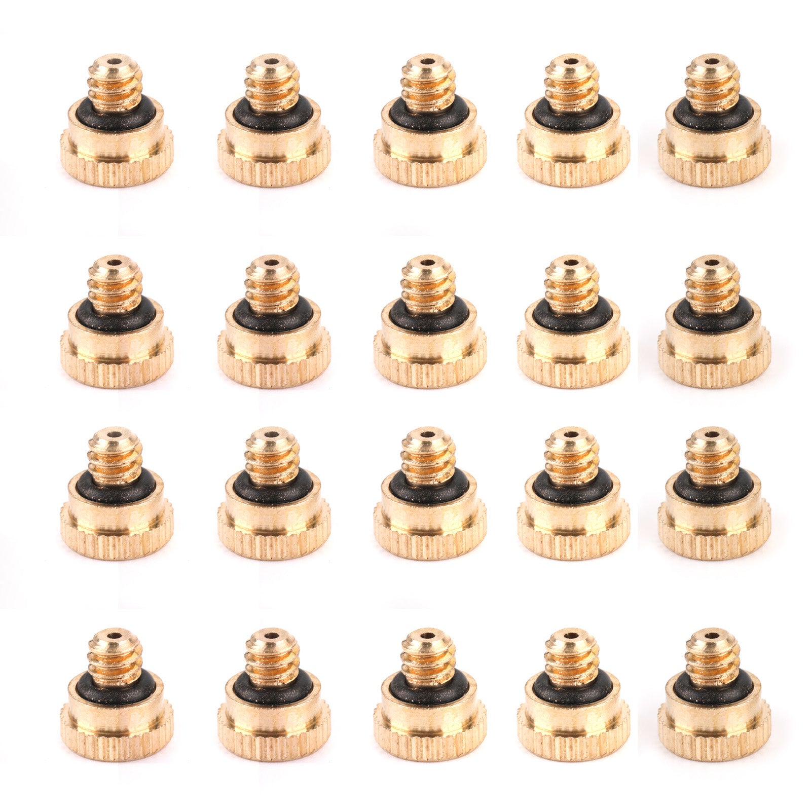 50pcs Brass Misting Nozzles - High Pressure Water Mister Sprinkler for Cooling System (0.016