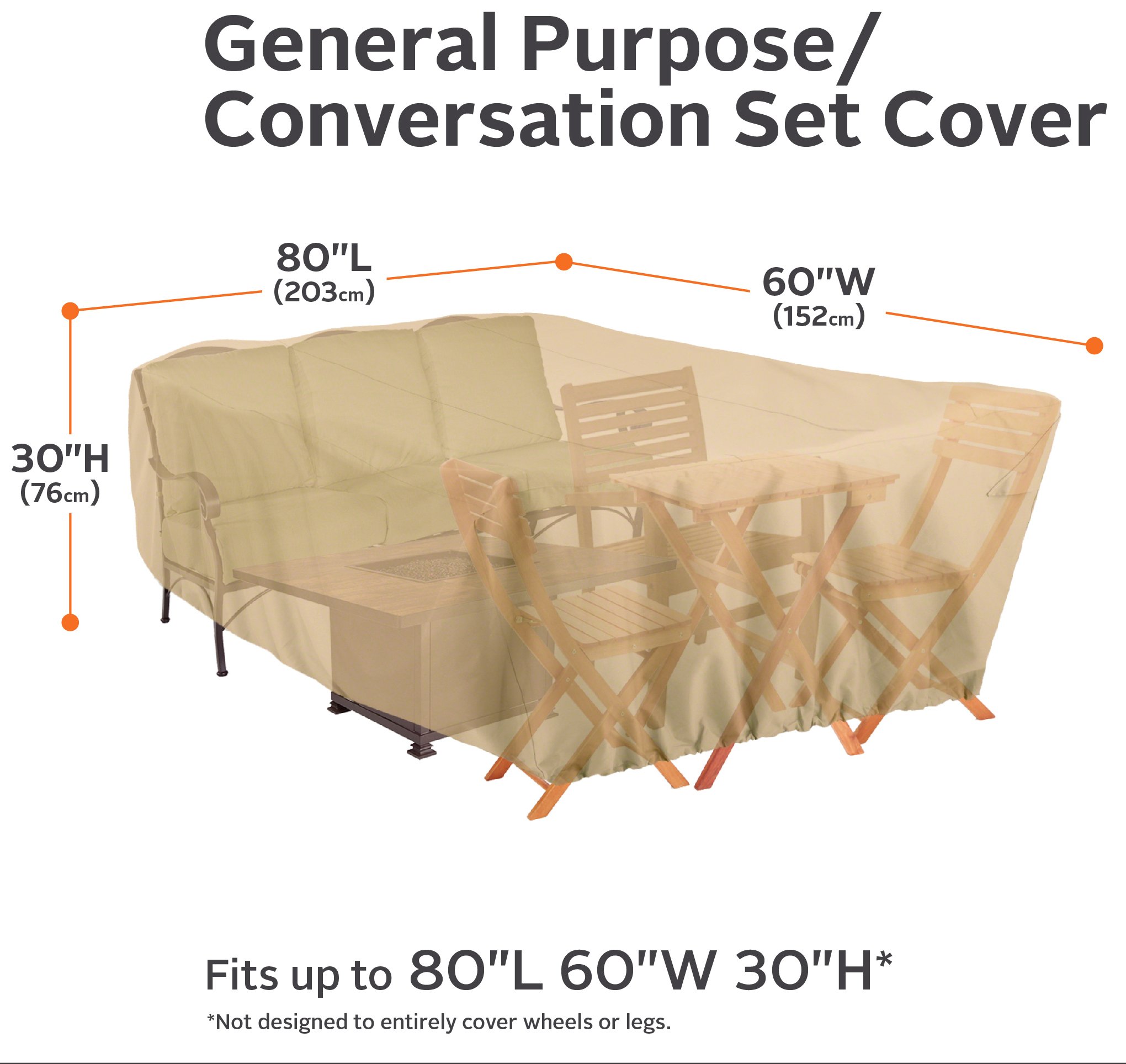 Classic Accessories Terrazzo 80 Inch Sectional Sofa Cover - Waterproof Outdoor Patio Furniture Protector for Sectionals, Loveseats & Chaise Lounges | All-Weather Protection for Rain, Snow & UV Rays