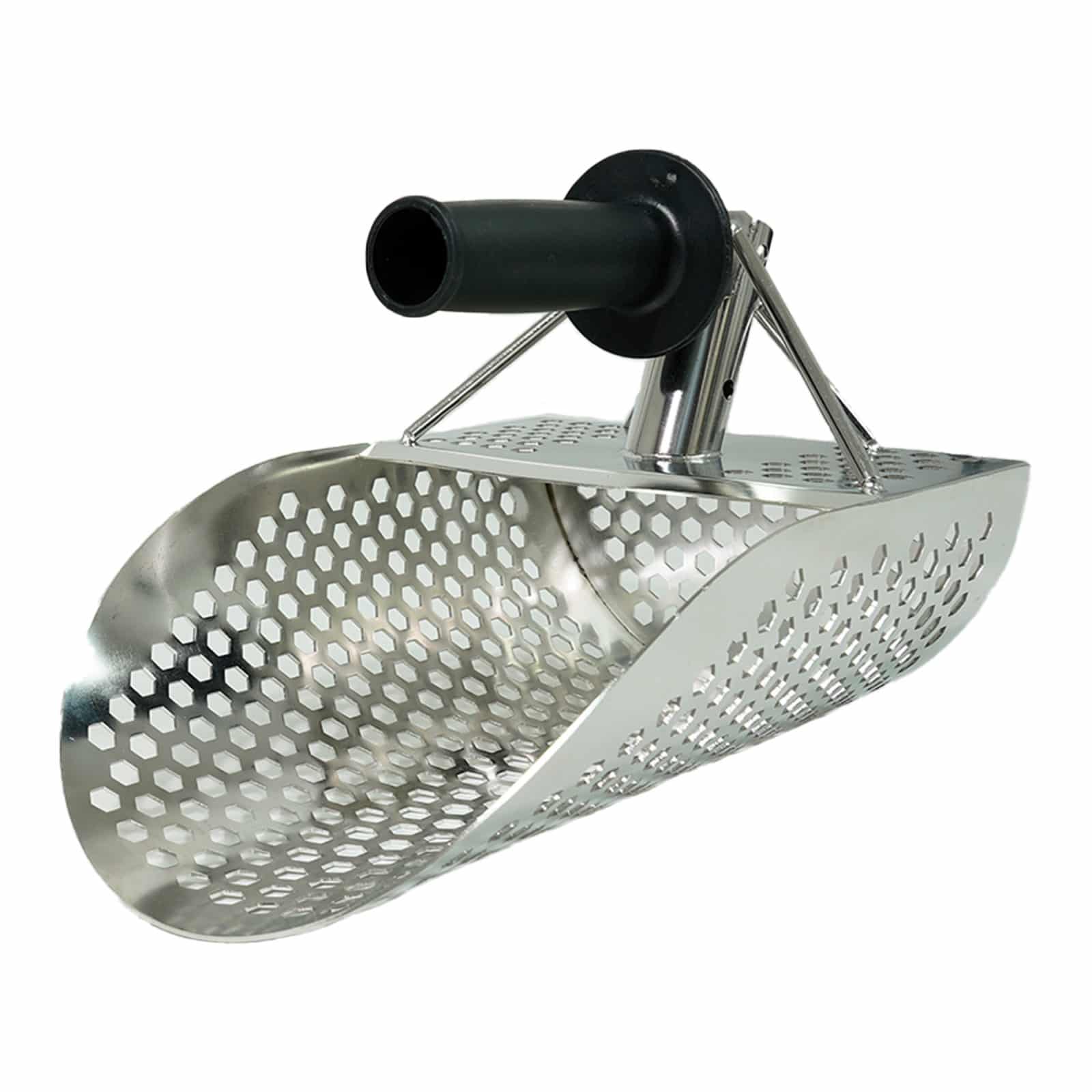 Premium Stainless Steel Handheld Sand Scoop for Metal Detecting - Durable Beach Treasure Hunting Tool for Coins, Jewelry & Relics - Perfect for Beach, Desert & Outdoor Adventures