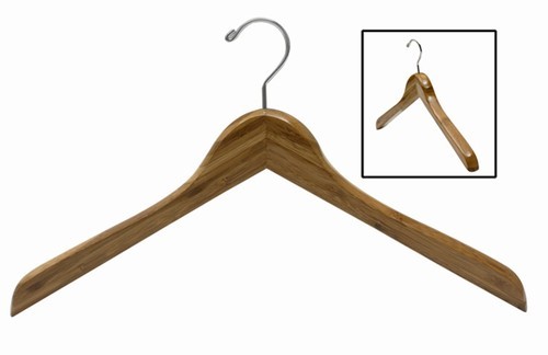 Premium Dark Bamboo Wooden Coat Hangers - Space Saving Closet Organizer for Jackets, Suits & Dresses | Ideal for Home, Office & Hotel Use