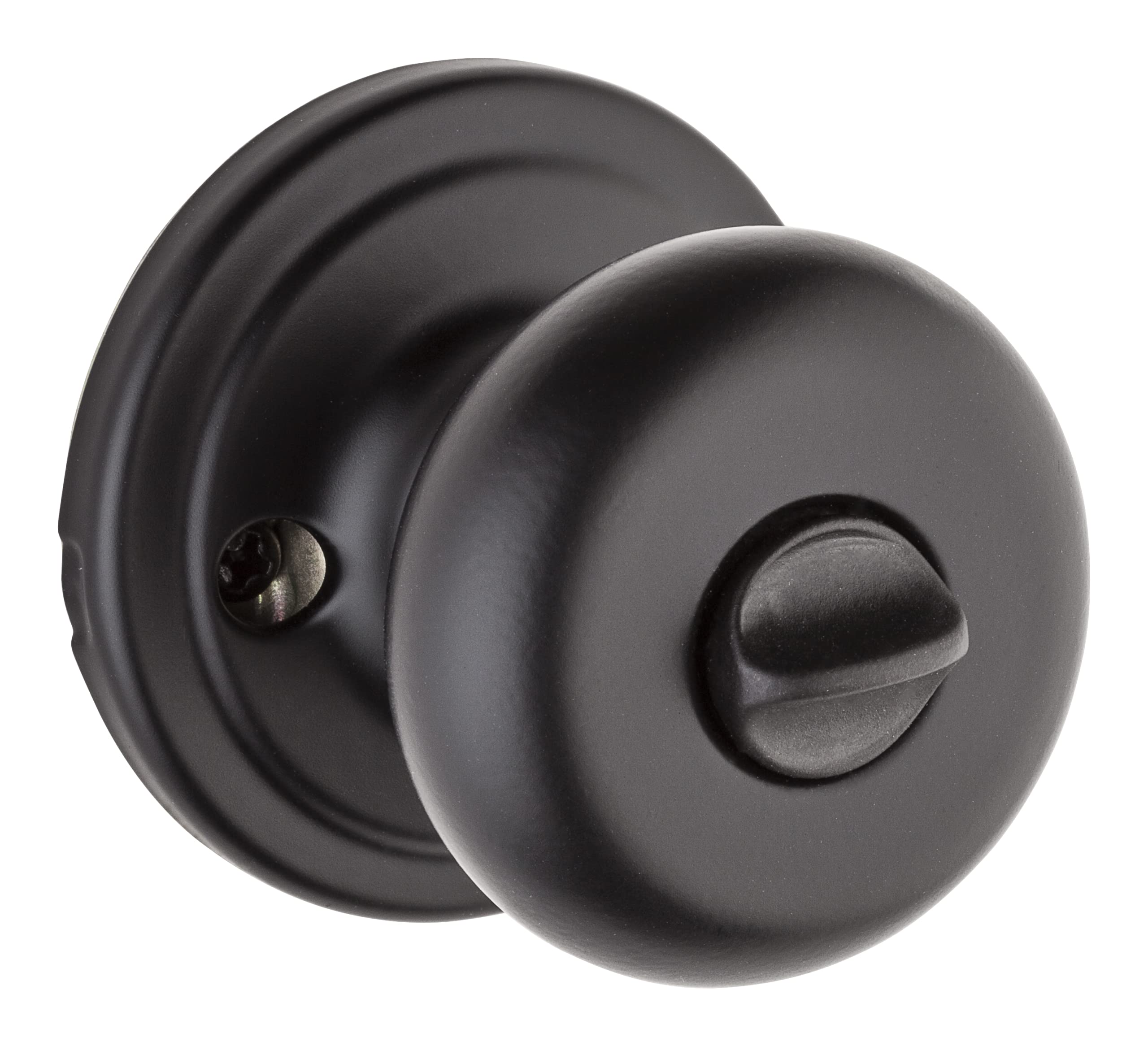 Weiser Troy Matte Black Front Door Knob with Lock and Key - Secure Keyed Entry Door Handle for Exterior & Interior Doors - Traditional Style for Home, Office, Bedroom & Bathroom - Perfect for Enhanced Home Security and Privacy