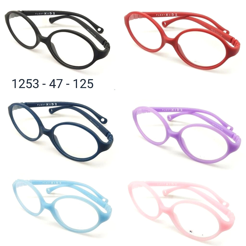 Trendy Kids Flexible Blue Light Blocking Glasses - Anti-Eye Strain for Children - Perfect for Online Classes, Gaming & Screen Time (Model 1253)
