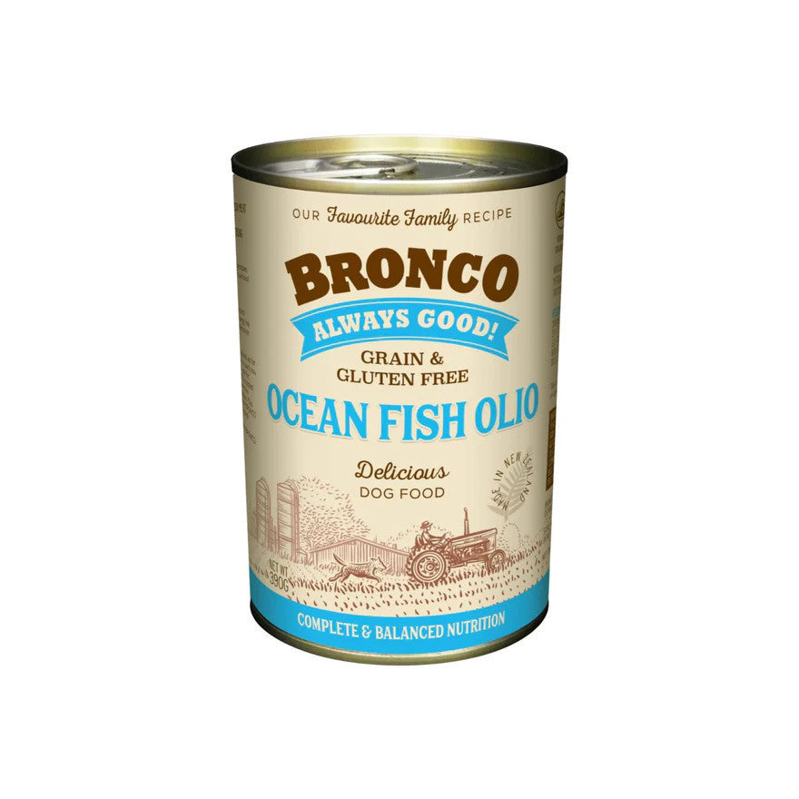 Premium Bronco Grain-Free Wet Dog Food - No Artificial Preservatives, Gluten-Free, 13.8oz (390g) - Ideal for Sensitive Stomachs & Allergies, Perfect for Daily Meals or Training Treats