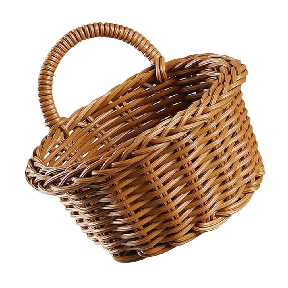 Cabilock Woven Storage Baskets - Hanging Onion Potato Garlic Ginger Basket, Wall-Mounted Vegetable Keeper & Home Organizer for Kitchen, Bathroom, Bedroom (Natural Wicker, Multipurpose Storage Solution) - Perfect for Pantry Organization, Farmhouse Decor, and Small Space Storage