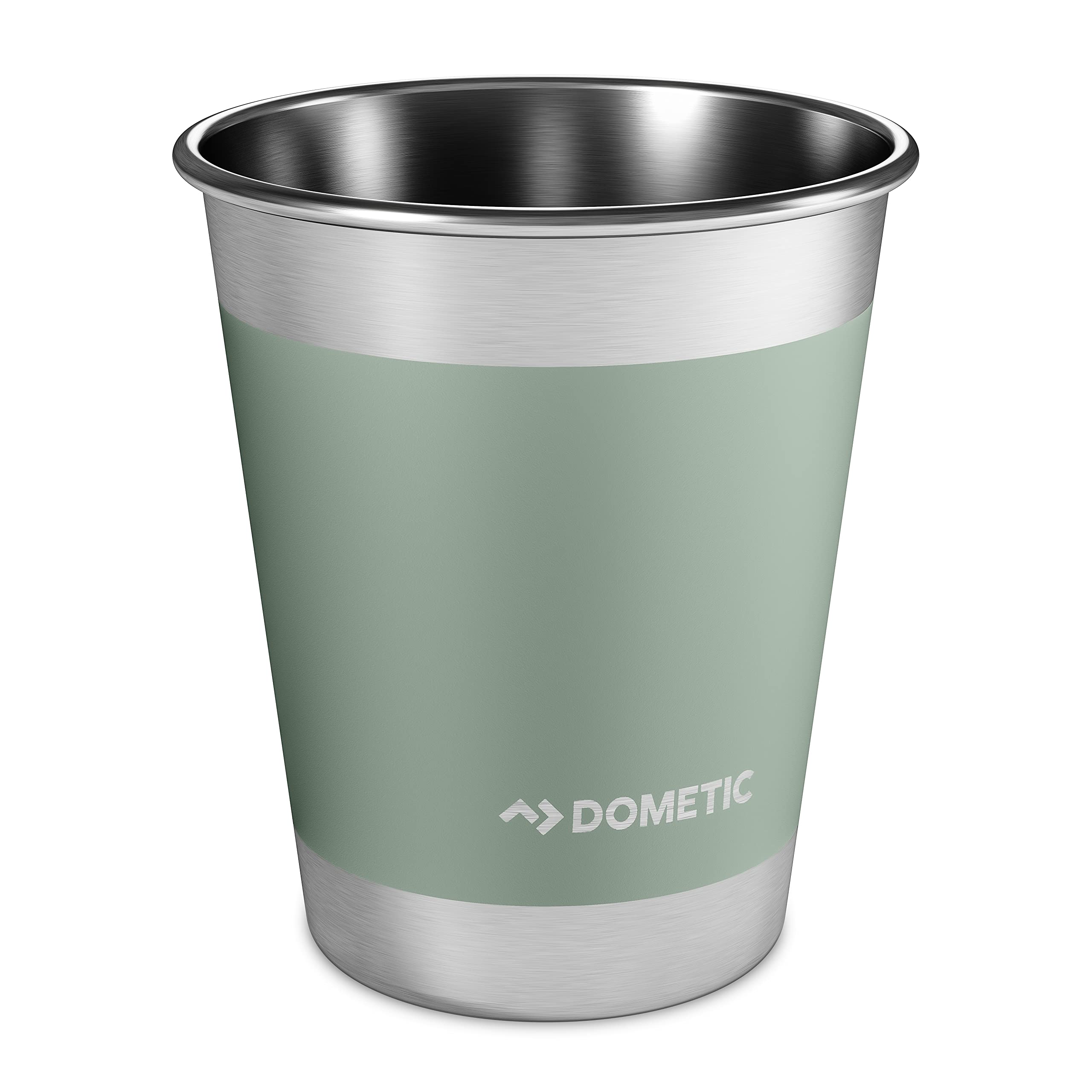 Dometic 16 oz Stainless Steel Stackable Cups (4-Pack) - Premium Insulated Pint Glasses for Camping, Hiking & Outdoor Adventures - Moss Green Color