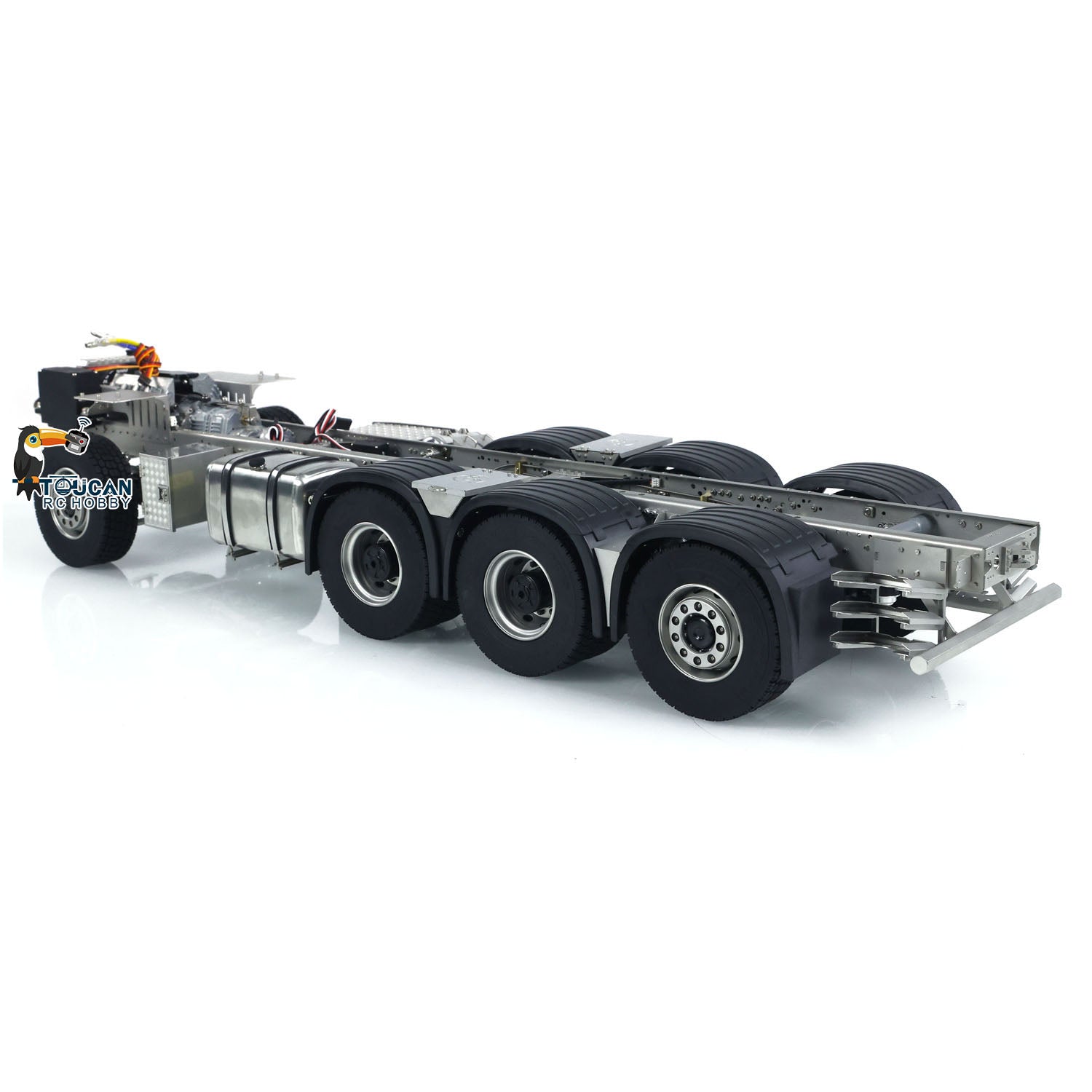 1/14 Scale Metal 8x8 Chassis for 770S JX F1650 Crane RC Trucks & Electric Cars - with Light/Sound System & 3-Speed Transmission - DIY Model Kit for RC Enthusiasts - Perfect for Off-Road Crawling and Heavy-Duty Simulation