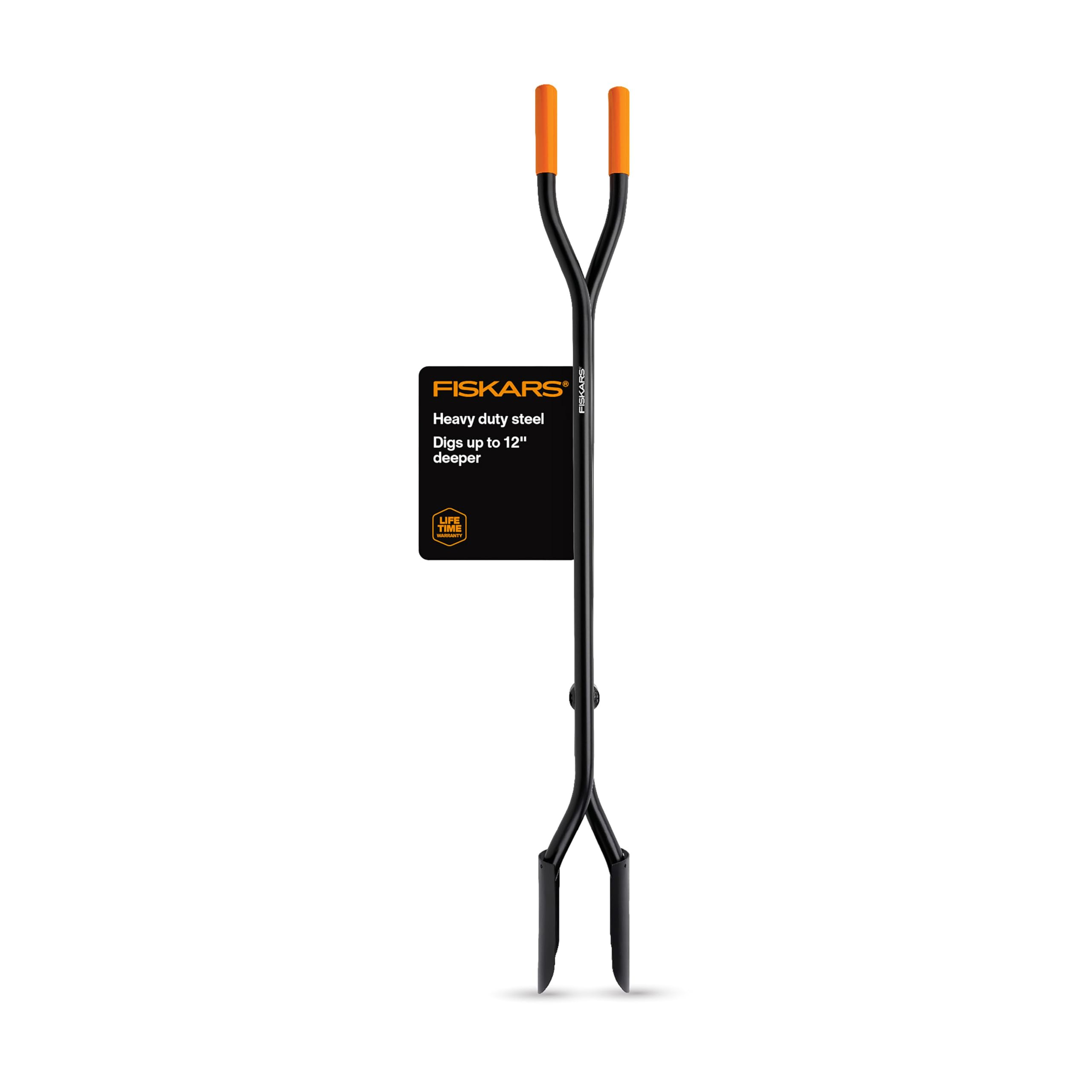 Fiskars 60-Inch Steel Post Hole Digger - Heavy Duty Long Handle for Construction, Yard Work, and Gardening - Perfect for Fence Installation, Soil Tilling, and Post Hole Digging - Ideal for DIY Projects, Landscaping, and Farm Use