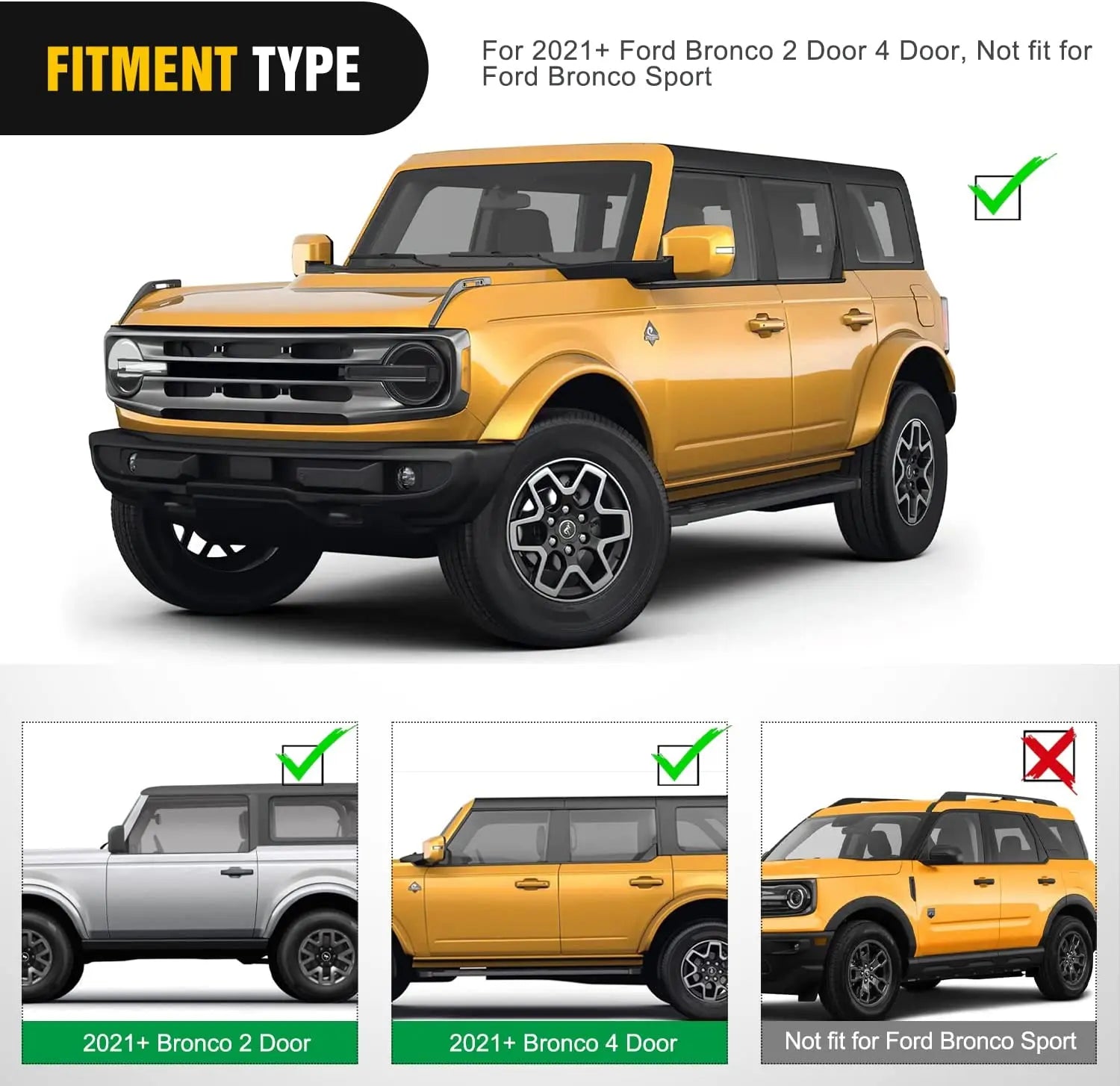 2023 Ford Bronco 2-Door & 4-Door 2-Inch Rear Trailer Hitch Receiver Kit - Heavy Duty Towing Accessory for Off-Road Adventures & Camping Trips
