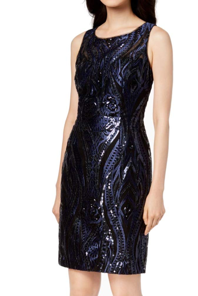 Calvin Klein Women's Sleeveless Sequin Sheath Cocktail Dress for Party, Evening, and Special Occasions