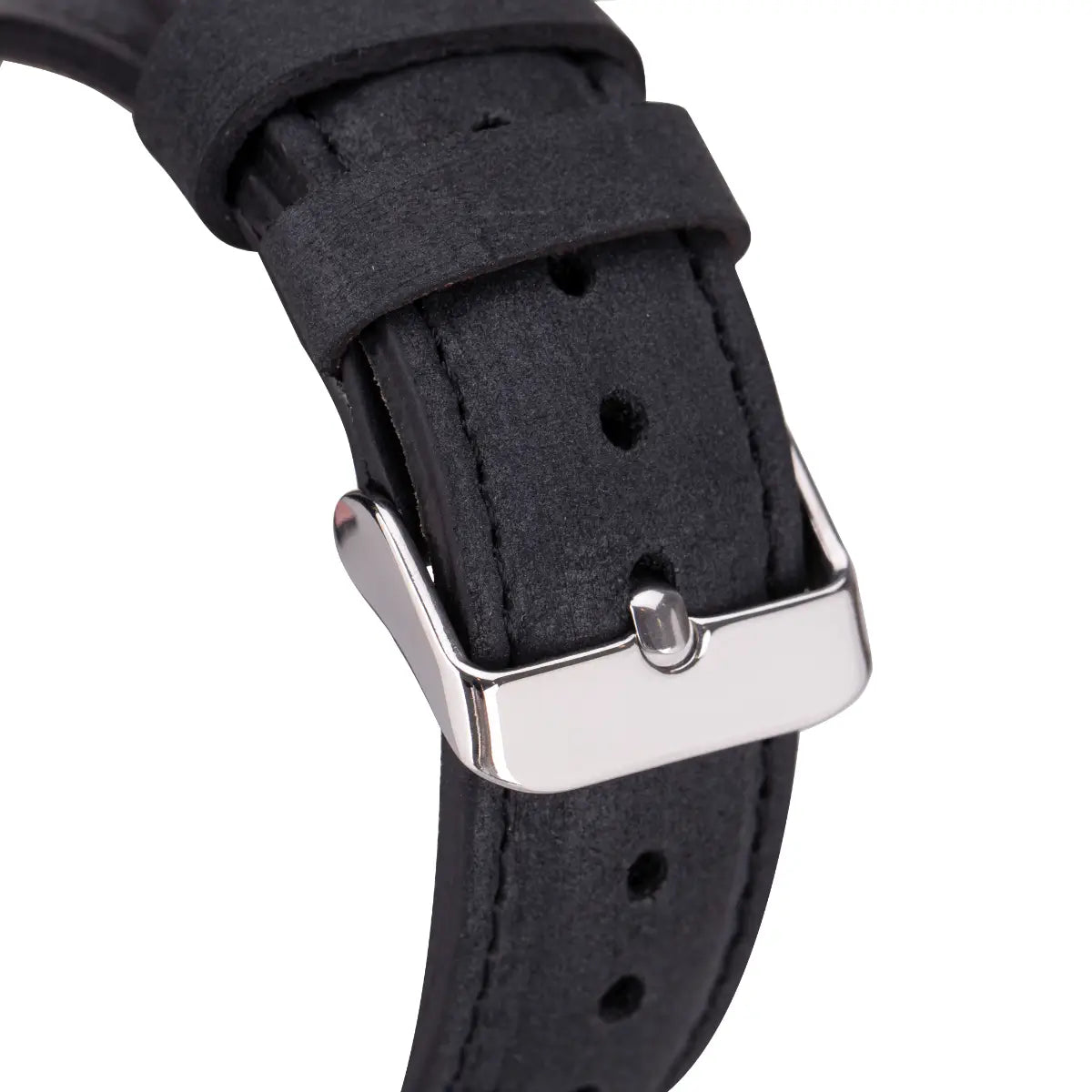 Premium Dark Gray Genuine Leather Apple Watch Band - Classic & Durable Strap for Apple Watch Series 9/8/7/6/SE - Perfect for Work, Gym & Everyday Wear