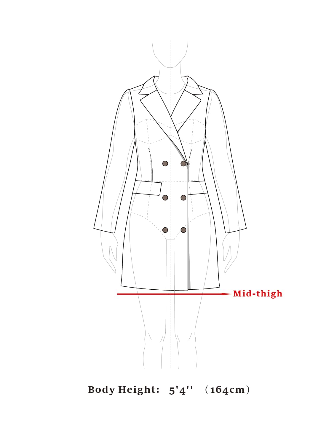 Allegra K Women's Basic Reefer Coat - Classic Navy Blue Wool Peacoat for Fall & Winter | Perfect for Office, Dating & Outdoor Activities