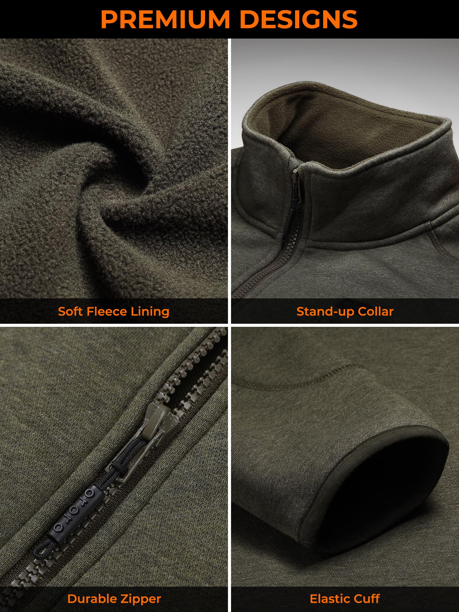 ORORO Men’s Heated Fleece Jacket with Rechargeable Battery - Winter Electric Warming Jacket for Outdoor Activities (Charger Not Included) | Perfect for Camping, Hiking & Cold Weather Commutes