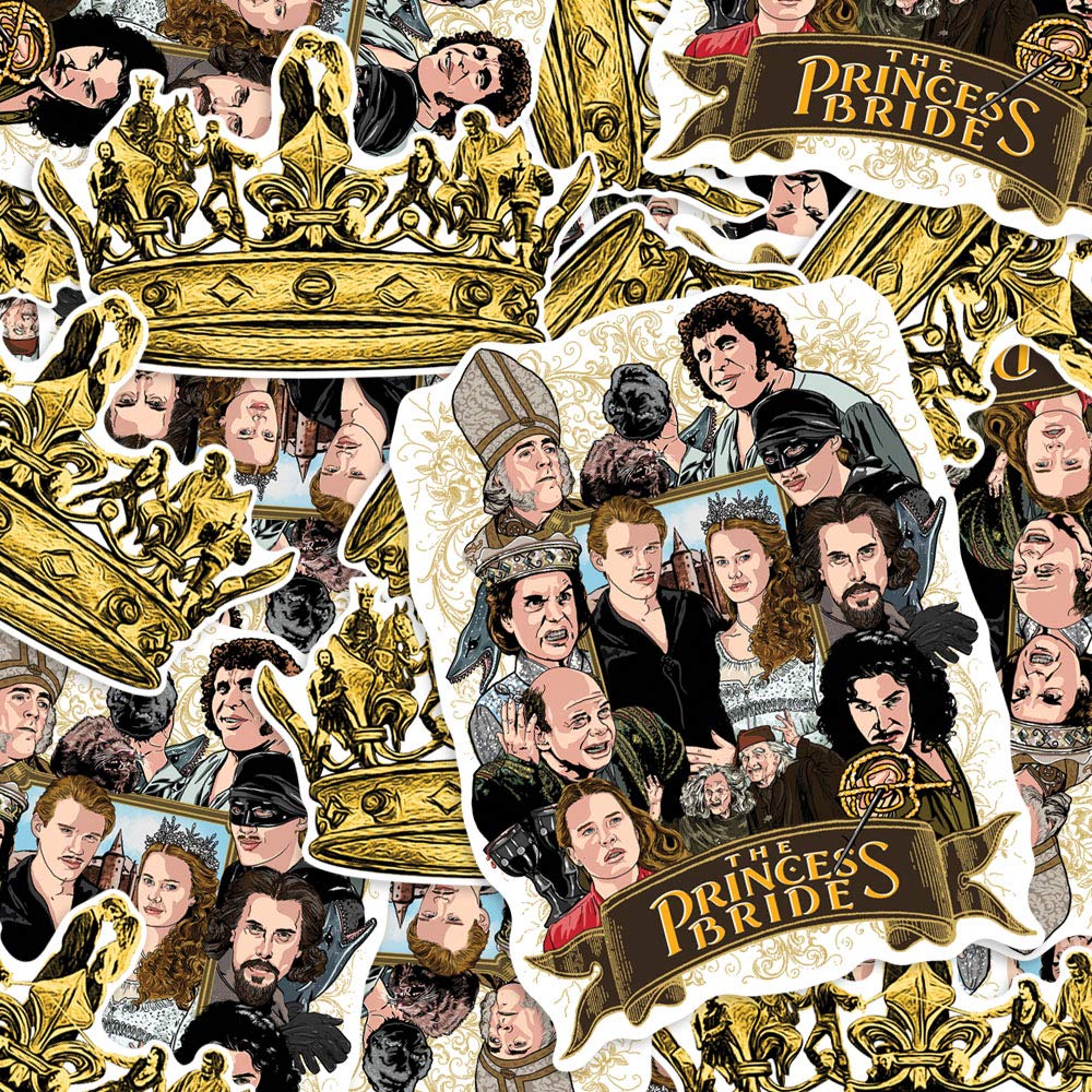 Popfunk Princess Bride Cast of Characters Collectible Stickers - Fun Decals for Laptops, Water Bottles & Scrapbooks | Perfect Gift for Movie Fans & Collectors