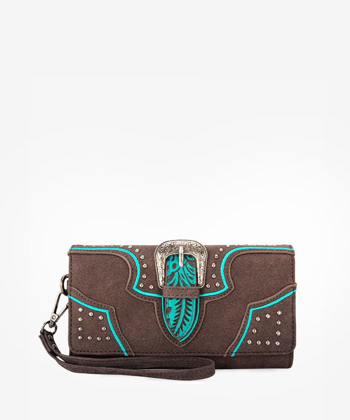 Montana West Stylish Buckle Wristlet Clutch - Fashionable Crossbody Wallet for Women | Perfect for Parties, Shopping & Everyday Use